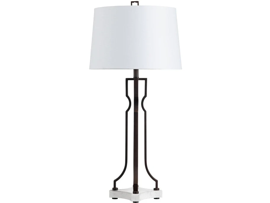 Lancaster Dark Bronze/White Table Lamp