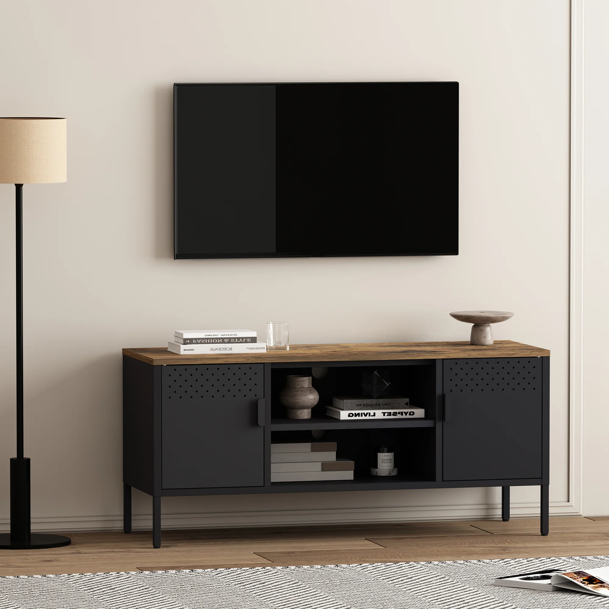 Landen 47" TV Stand in Black - Image 2