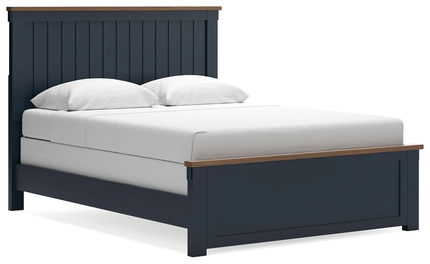 Landocken Brown/Blue Queen Panel Bed, Dresser and Mirror (Online Special Price) - Image 10