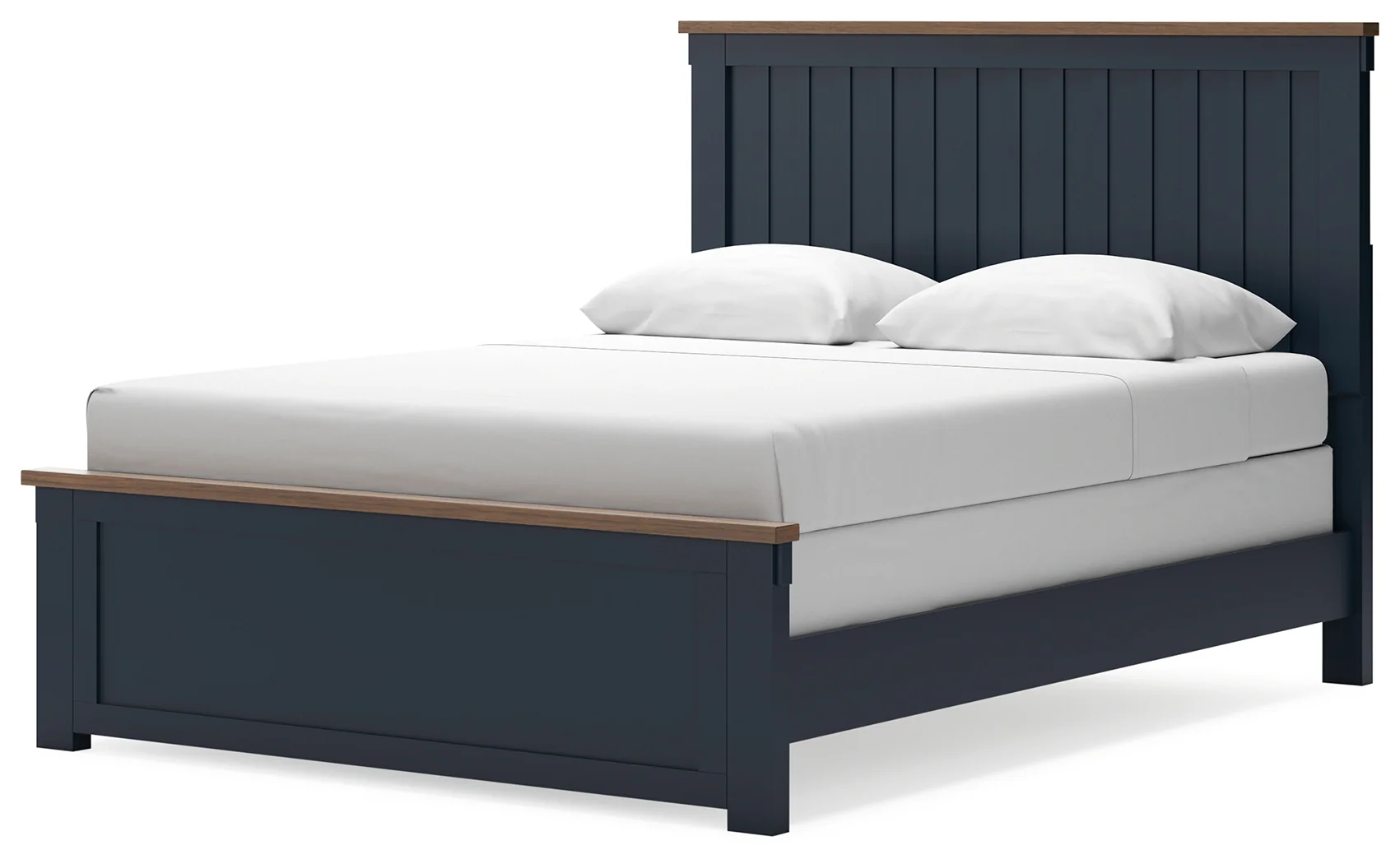 Landocken Brown/Blue Queen Panel Bed, Dresser and Mirror (Online Special Price) - Image 14