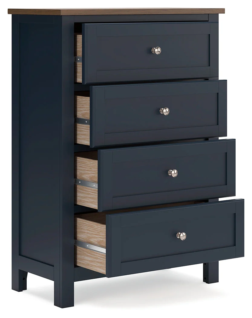 Landocken Brown/Blue Twin Panel Bedroom Set with Dresser, Chest and Nightstand (Online Special Price) - Image 11