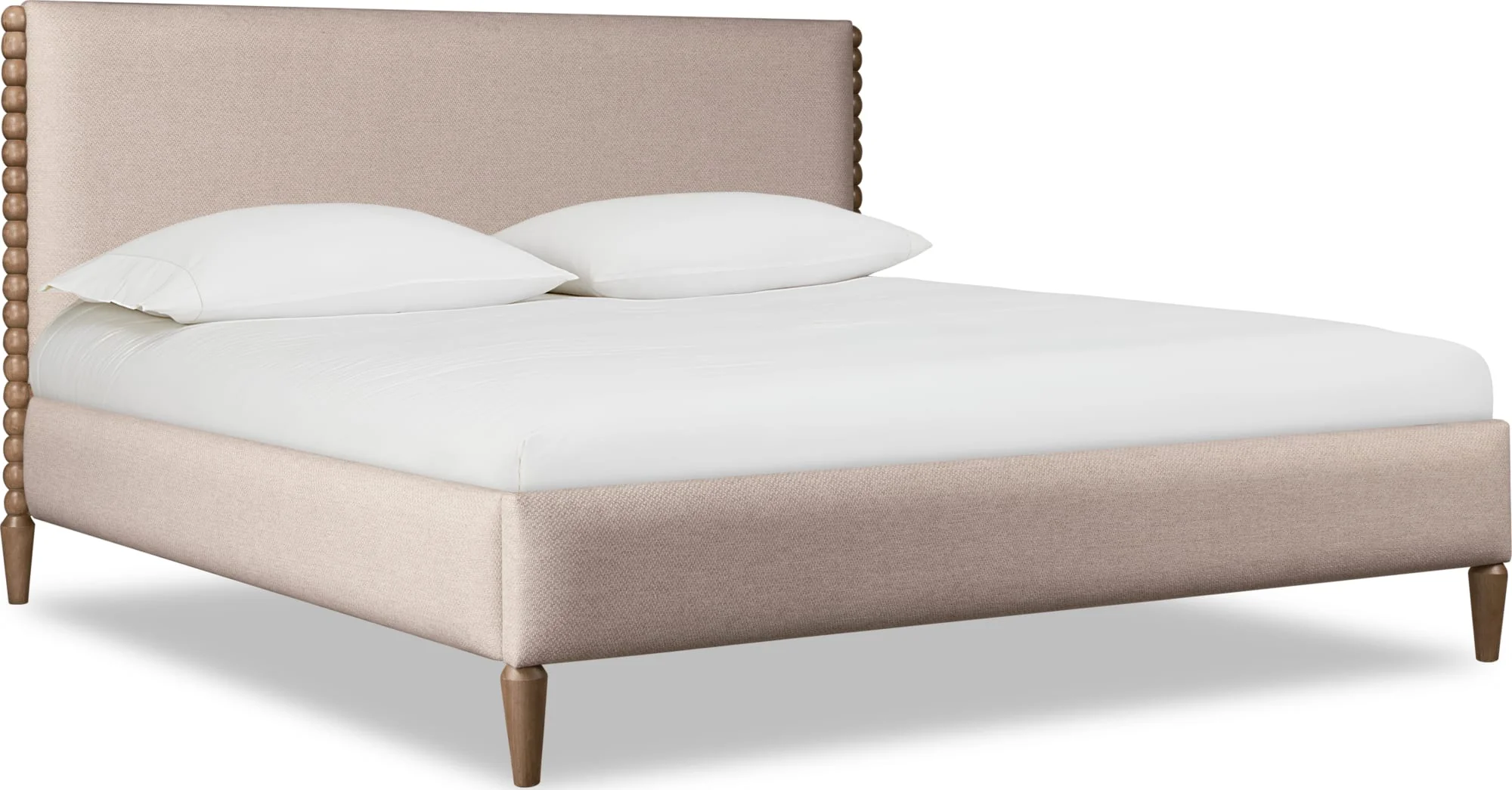 Langley Honey Wheat/Autumn Forest Upholstered California King Bed - Image 3