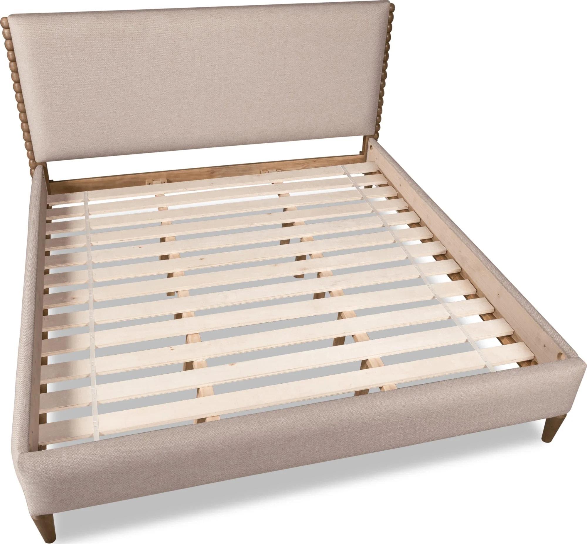 Langley Honey Wheat/Autumn Forest Upholstered California King Bed - Image 8