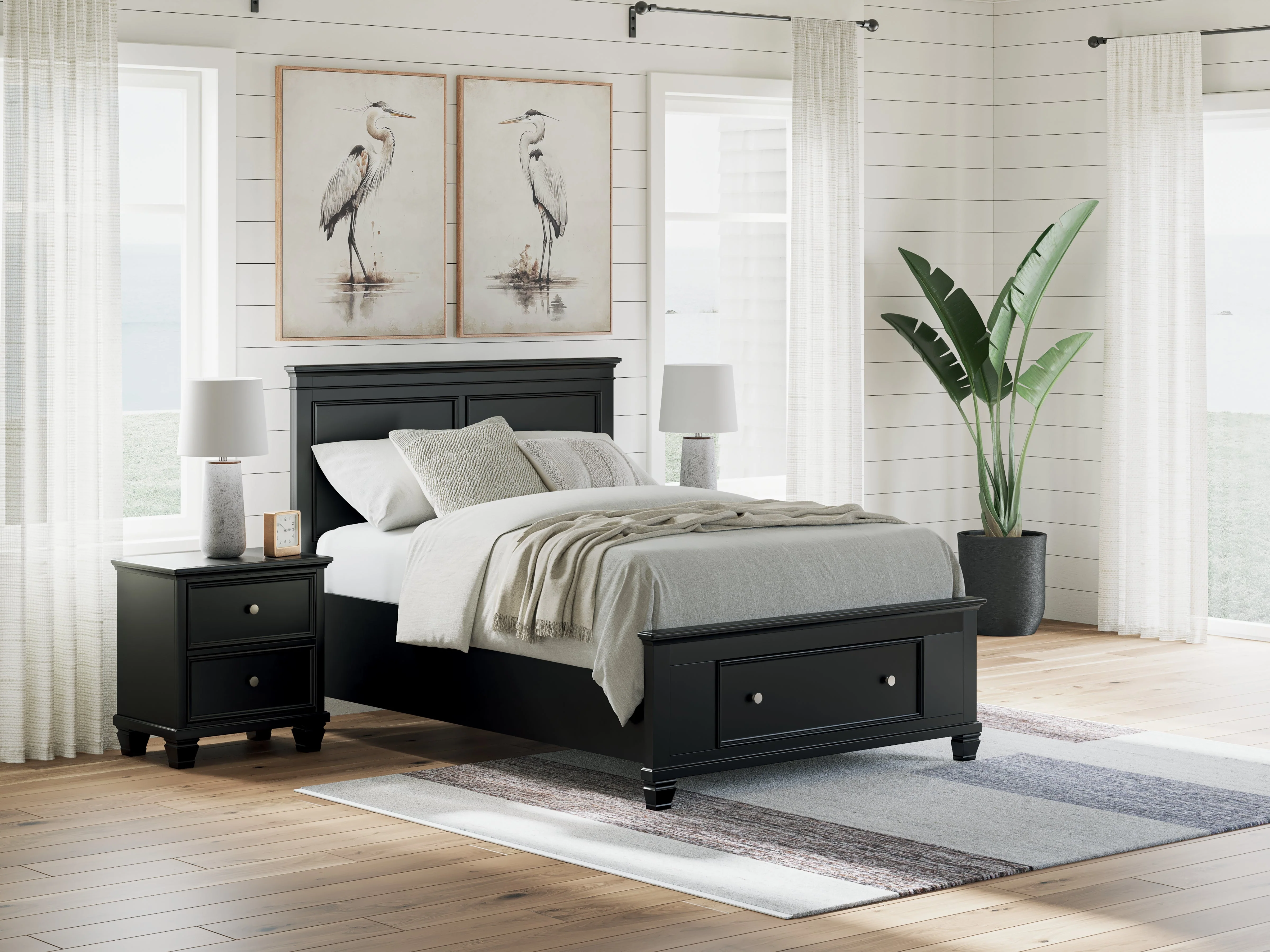 Lanolee Black Full Panel Storage Bed (Online Special Price)