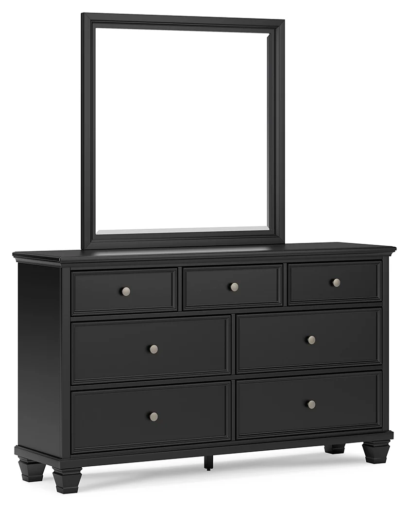 Lanolee Black King Panel Bed, Dresser, Mirror and Nightstand (Online Special Price) - Image 3