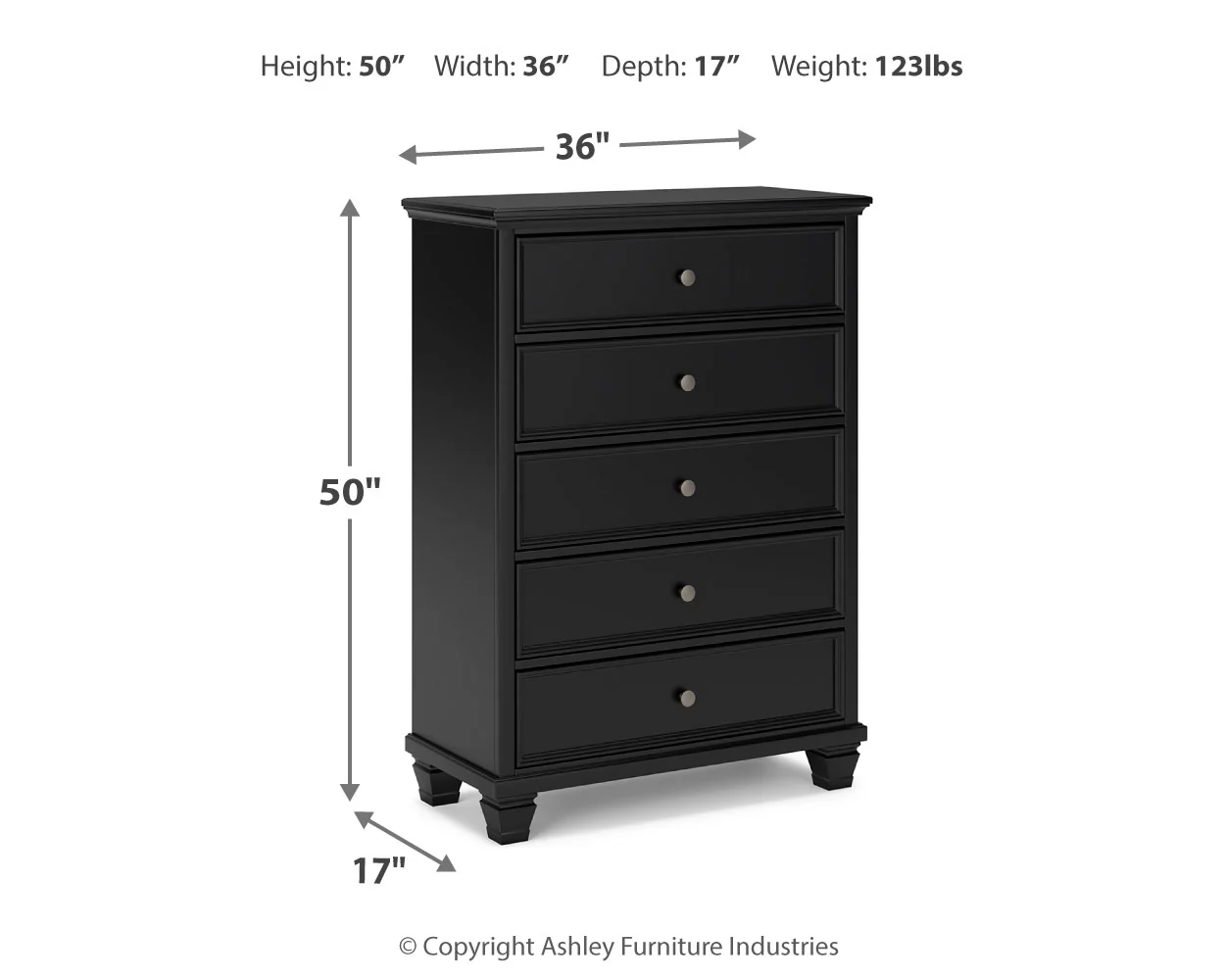 Lanolee Black Twin Panel Bedroom Set with Chest - Image 10
