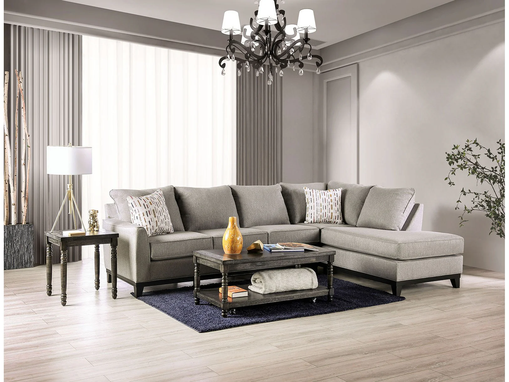 Lantwit Light Gray Sectional