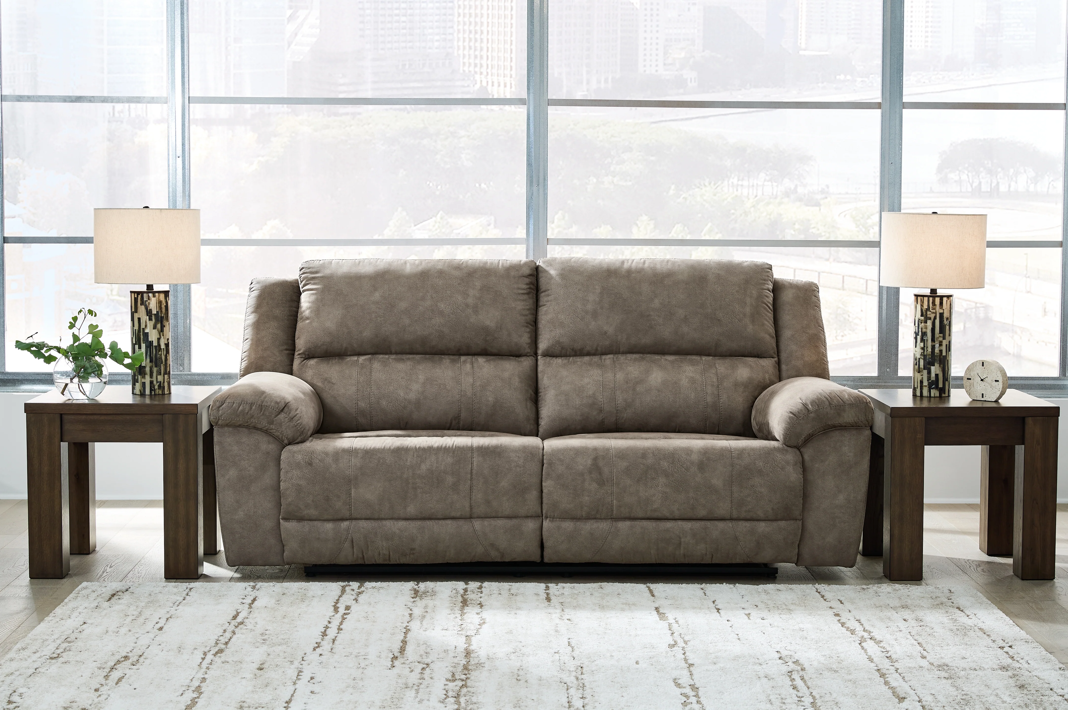 Laresview Fossil Reclining Sofa and Loveseat - Image 13