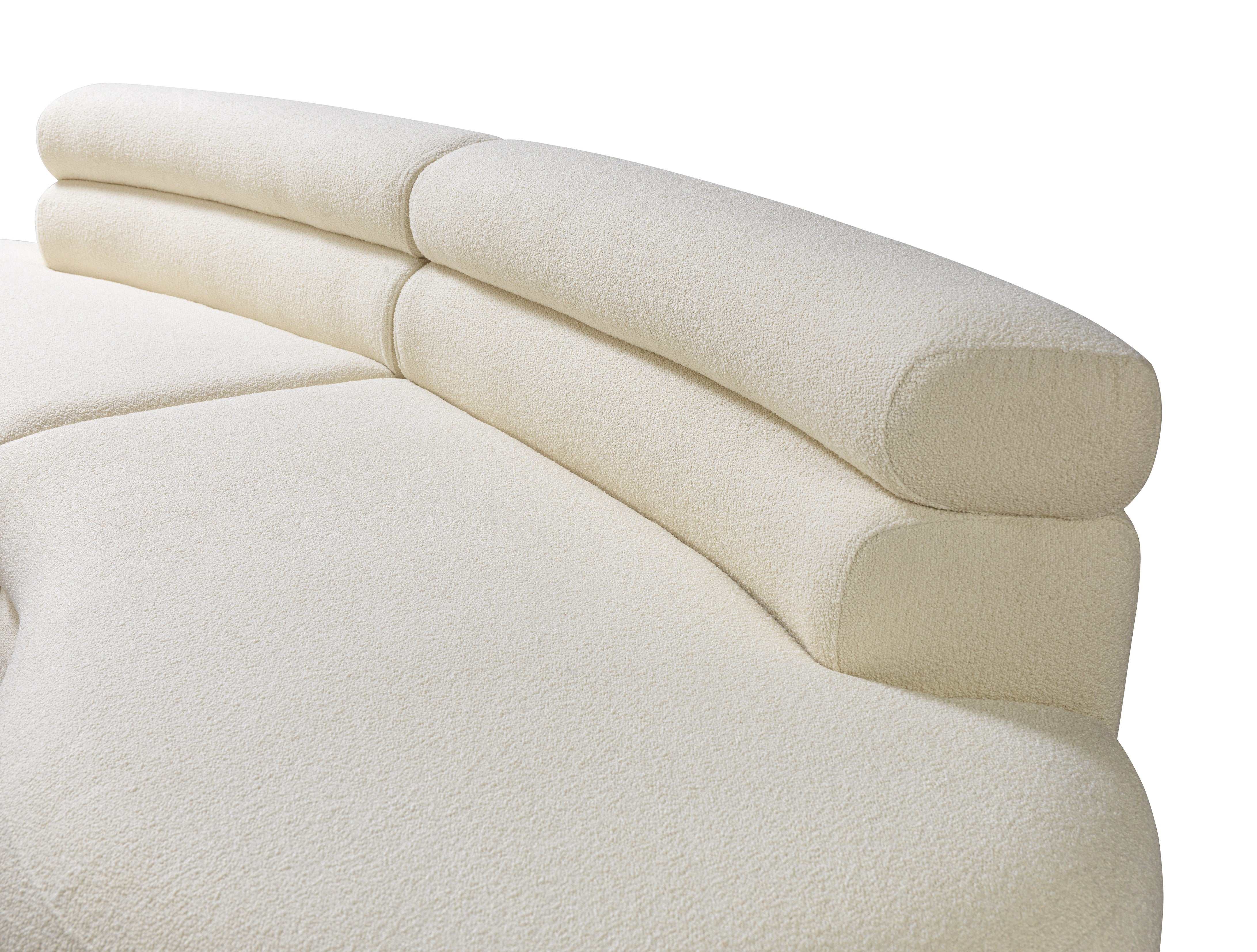Larissa Bubble Ivory Boucle 2pc Curved Sectional Sofa - Image 10
