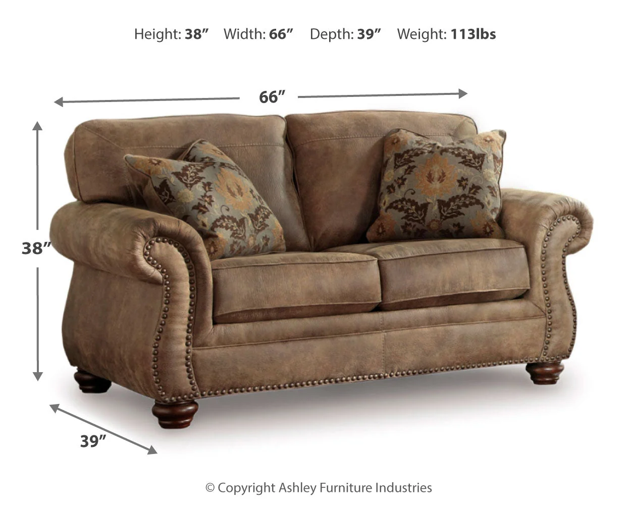 Larkinhurst Earth Loveseat - Image 5