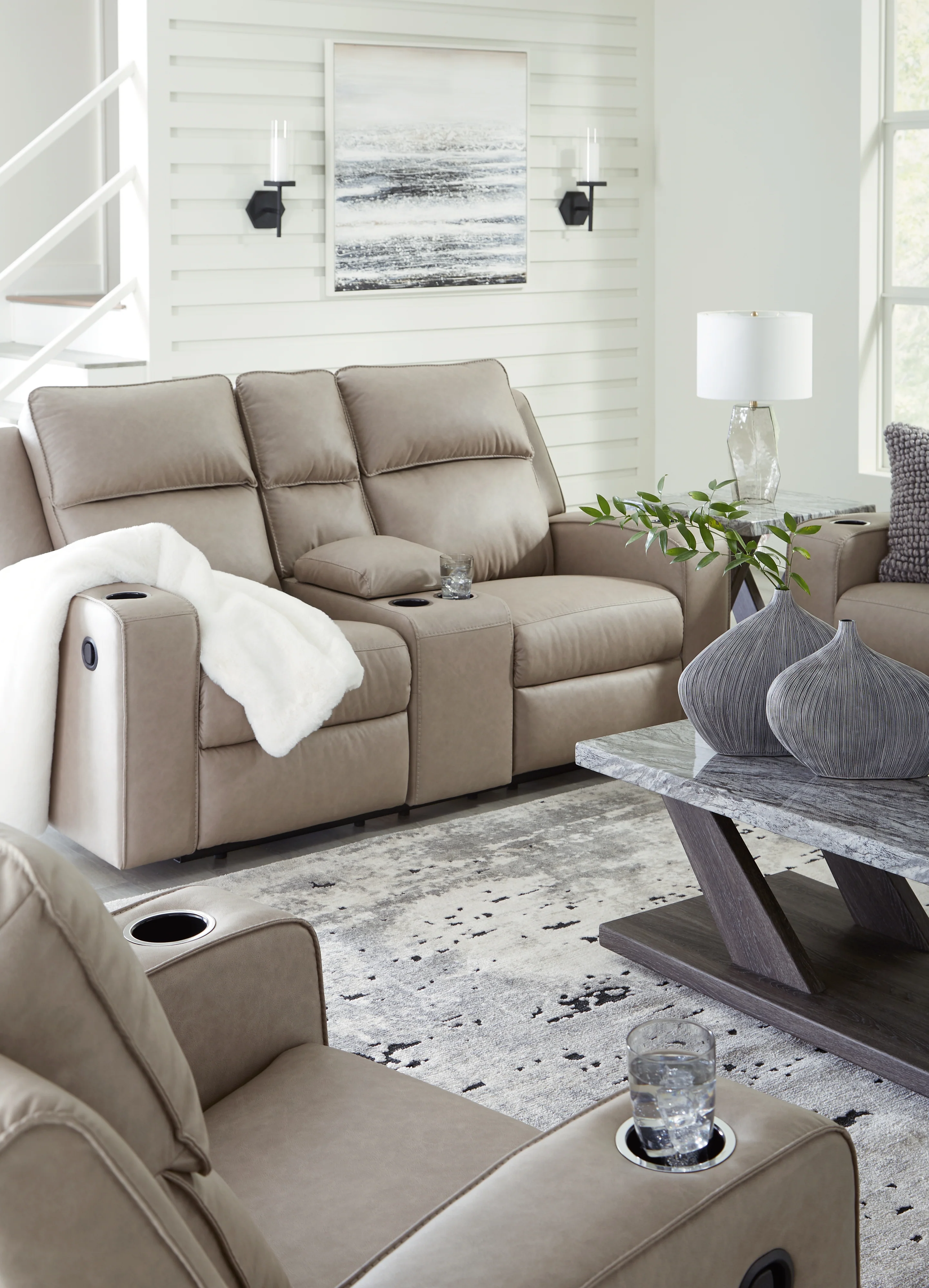 Lavenhorne Pebble Reclining Loveseat and Recliner (Online Special Price) - Image 16