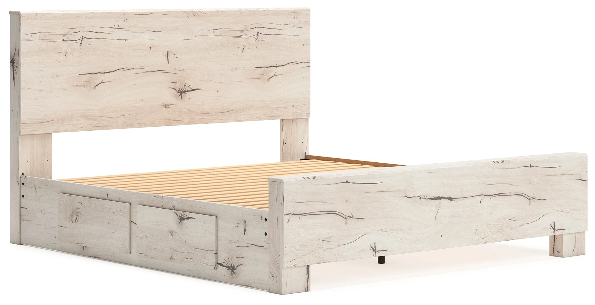 Lawroy Light Natural King Panel Bed with Storage (Online Special Price) - Image 9