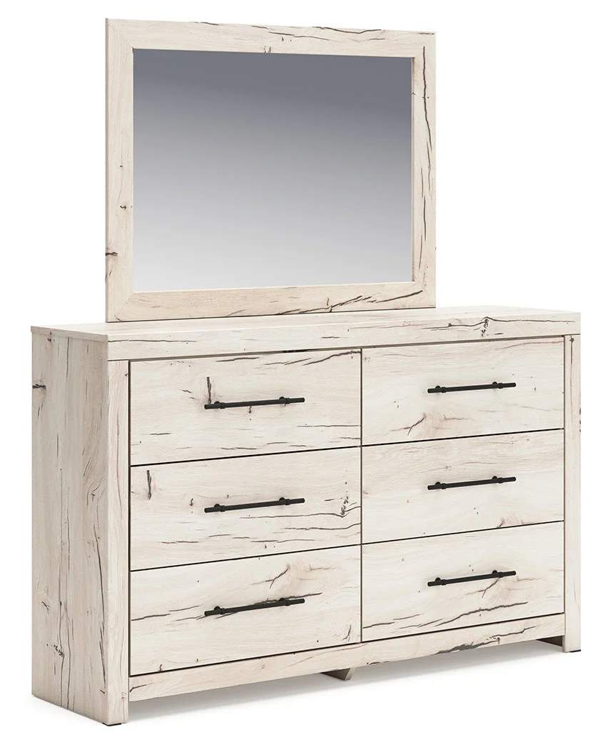 Lawroy Light Natural King Panel Headboard & Dresser & Mirror (Online Special Price) - Image 2
