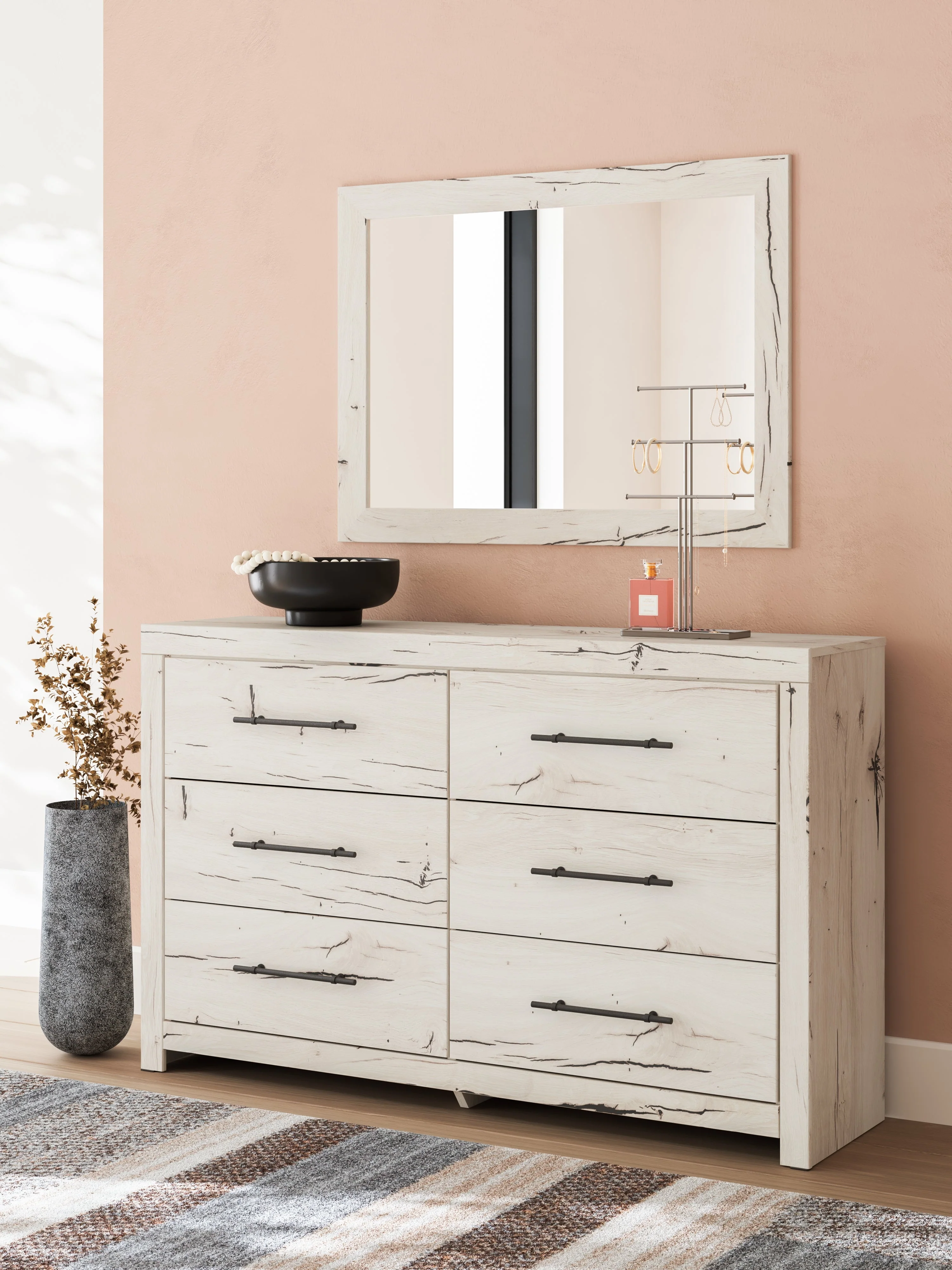 Lawroy Light Natural Queen Panel Headboard & Dresser & Mirror (Online Special Price) - Image 10