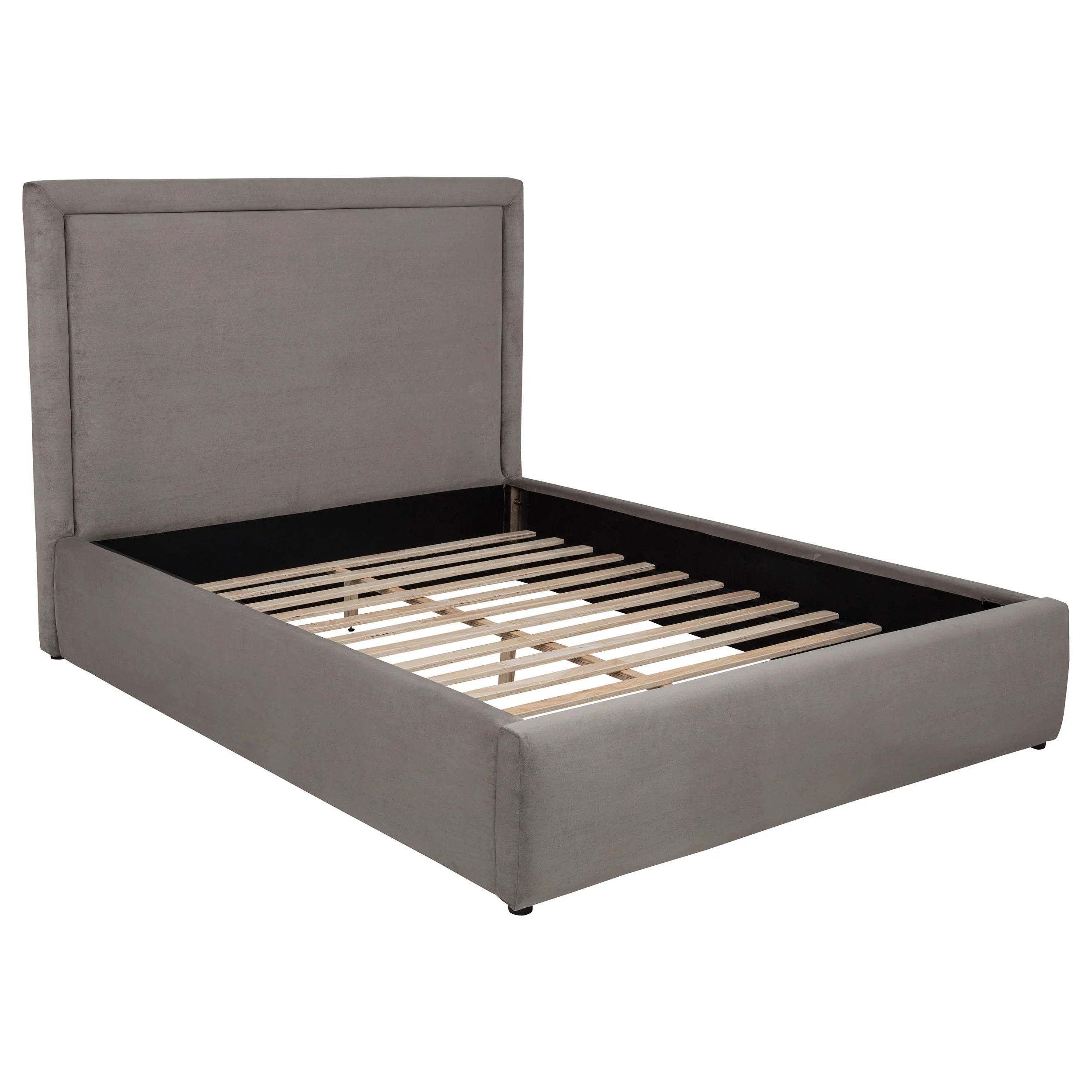 Lawson Mushroom 55-inch Upholstered Queen Platform Bed - Image 2