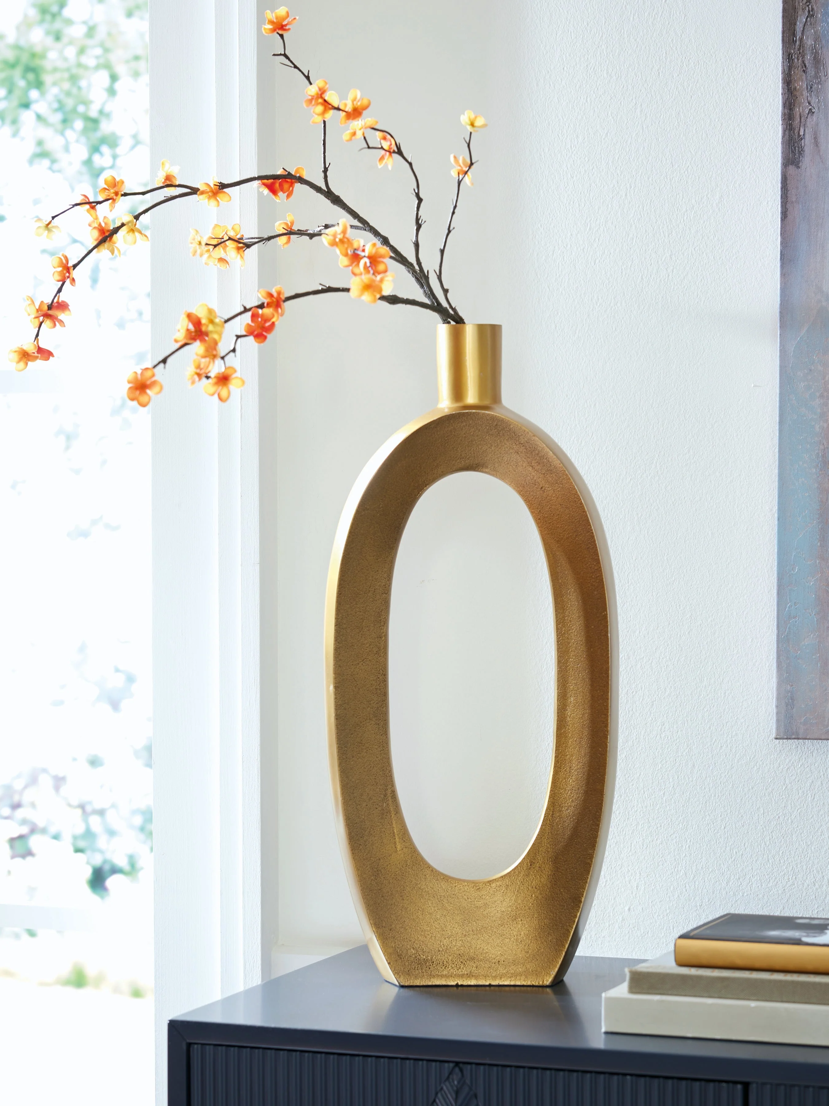 Lawtonville Antique Gold Finish Vase (Online Special Price) - Image 2
