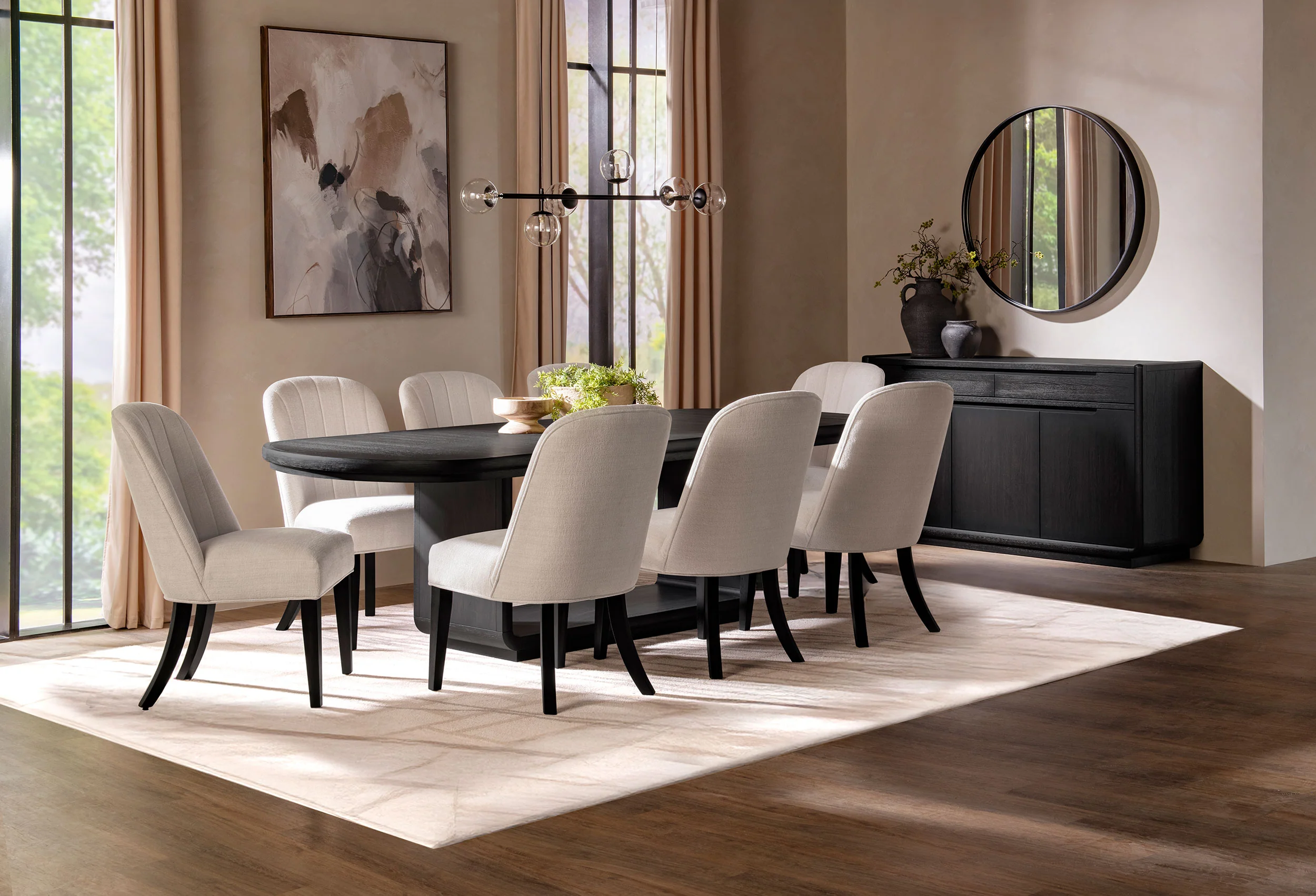 Leandro Burnished Black 2-drawer Dining Sideboard Server - Image 11
