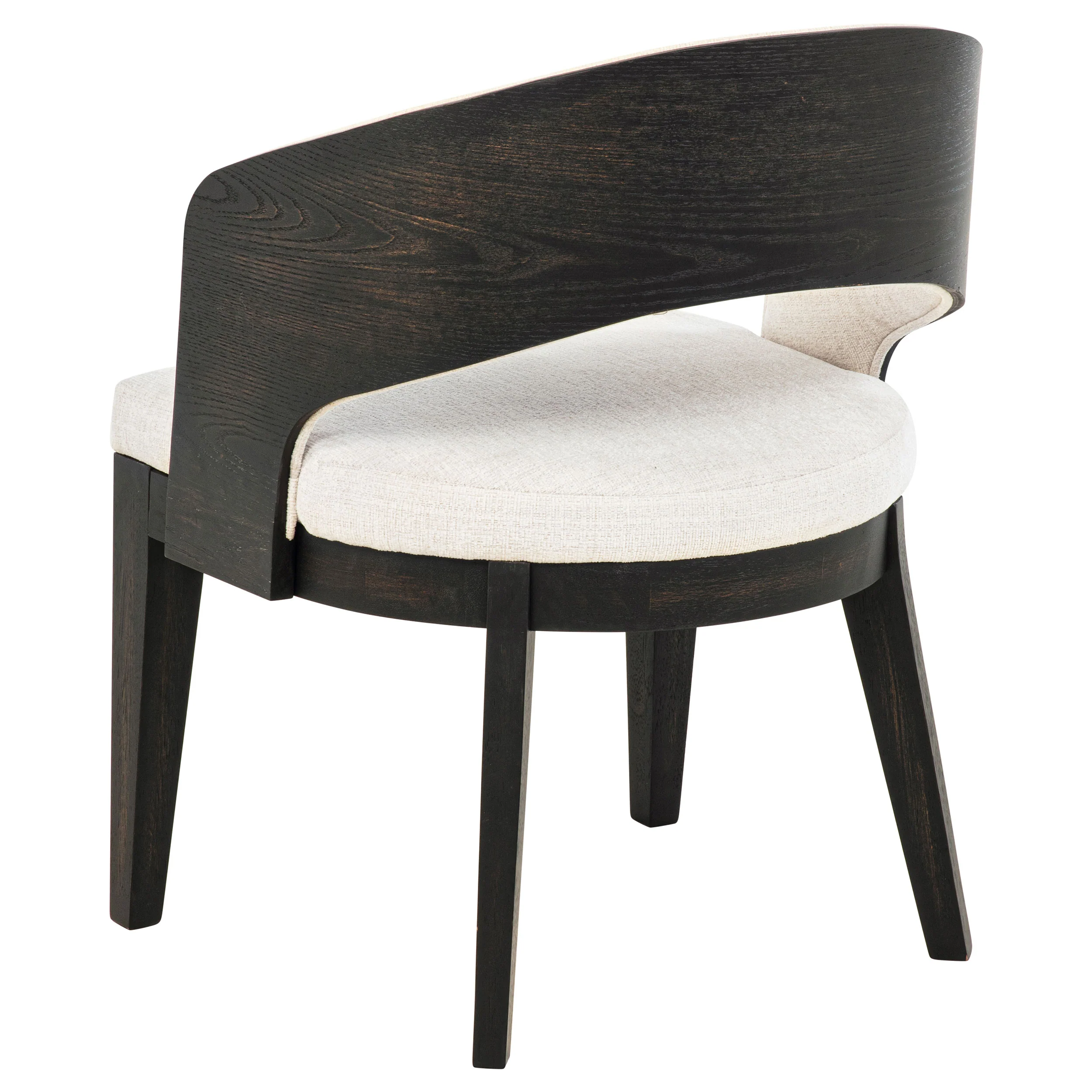 Leandro Burnished Black/Cream Upholstered Dining Arm Chair (Set of 2) - Image 6