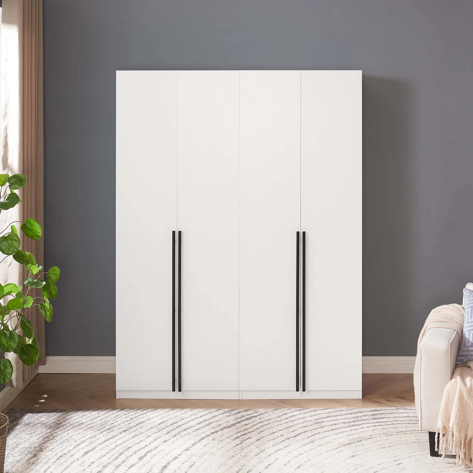 Lee 2-Piece Module Wardrobe 1.0 & 2.0 Closet in White - Image 2