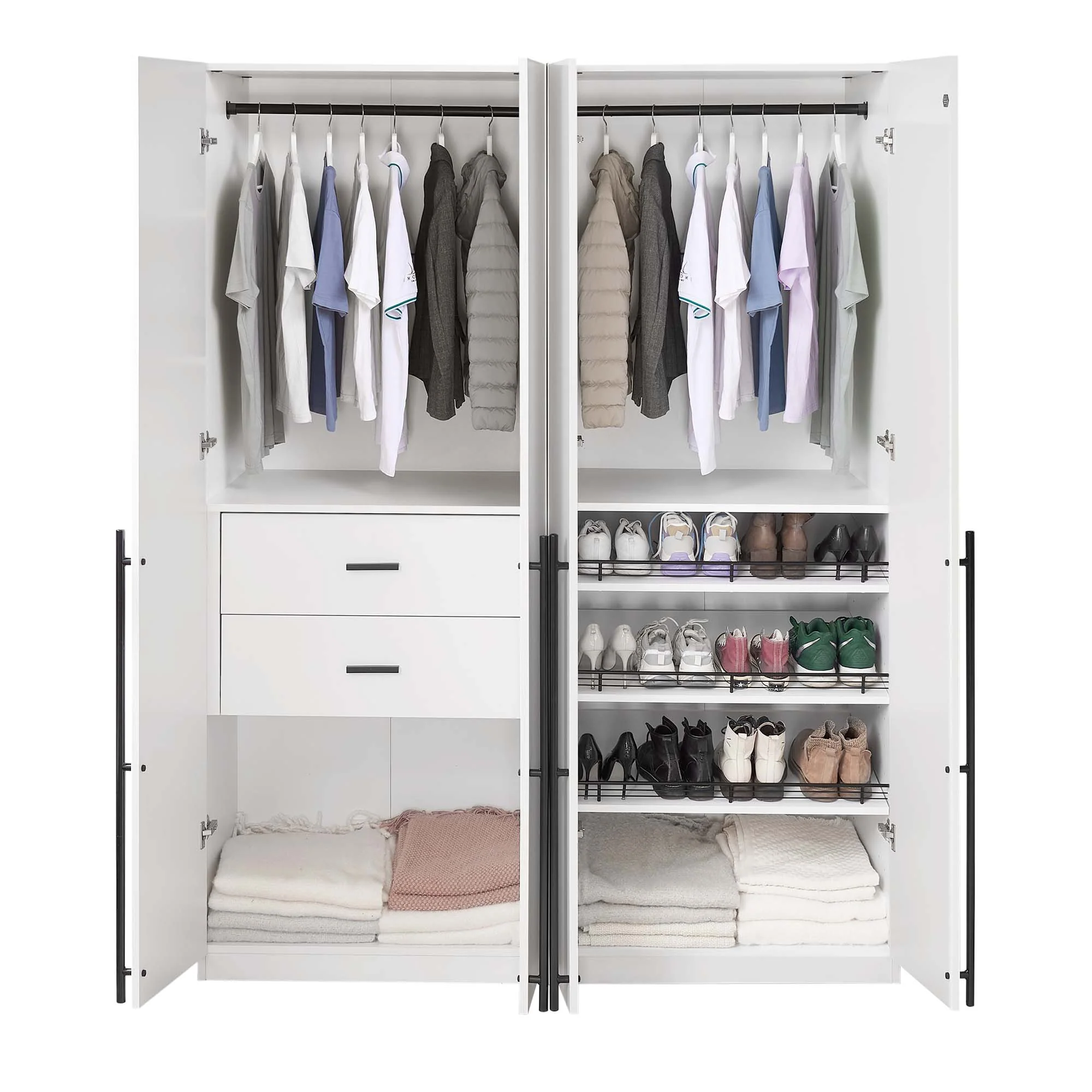Lee 2-Piece Module Wardrobe 2.0 & 3.0 Closet in White - Image 8