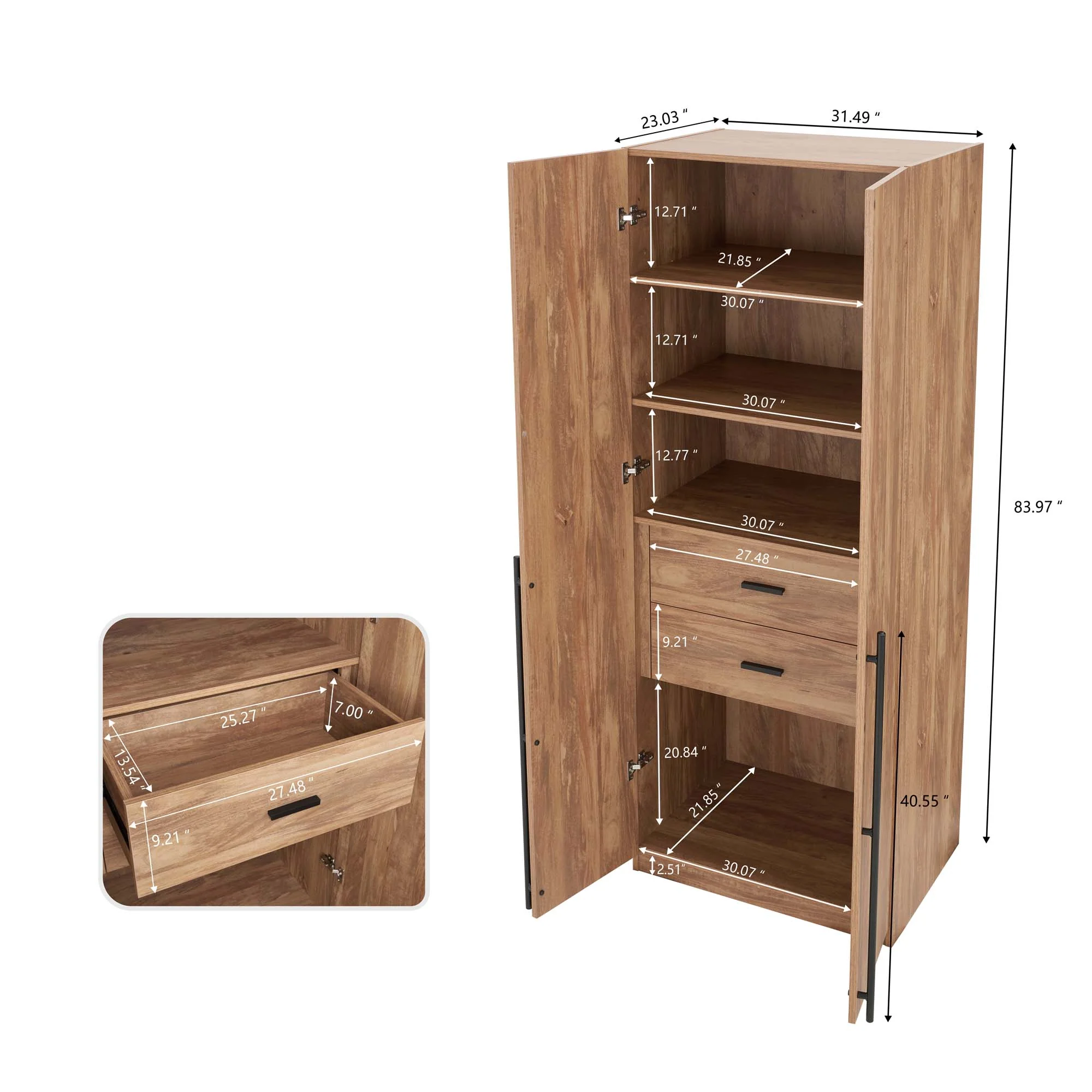 Lee Wardrobe Closet 1.0 in Golden Brown - Image 3