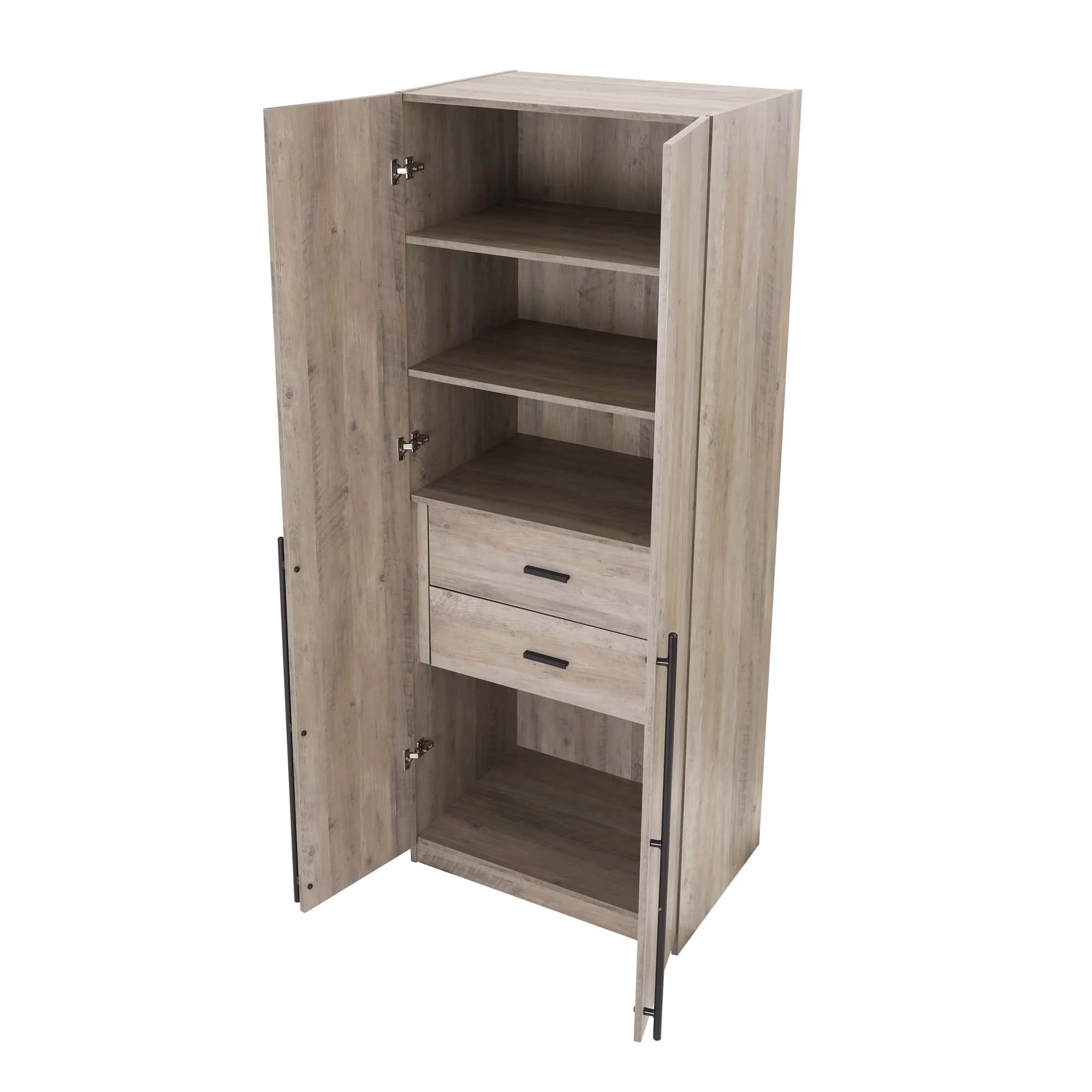 Lee Wardrobe Closet 1.0 in Rustic Grey (set of 2) - Image 7