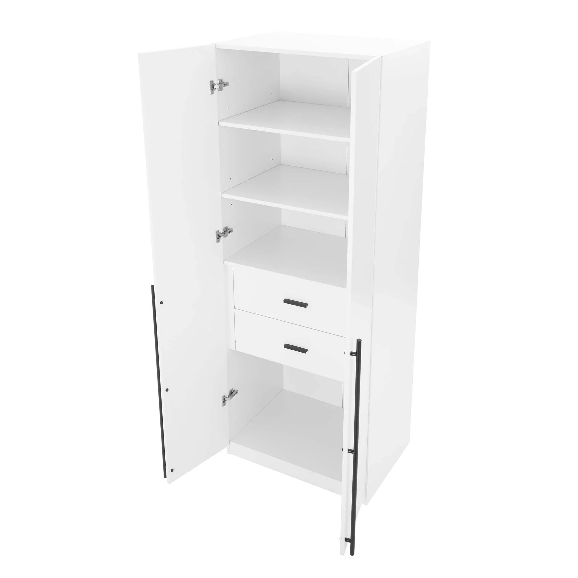 Lee Wardrobe Closet 1.0 in White (set of 3) - Image 7