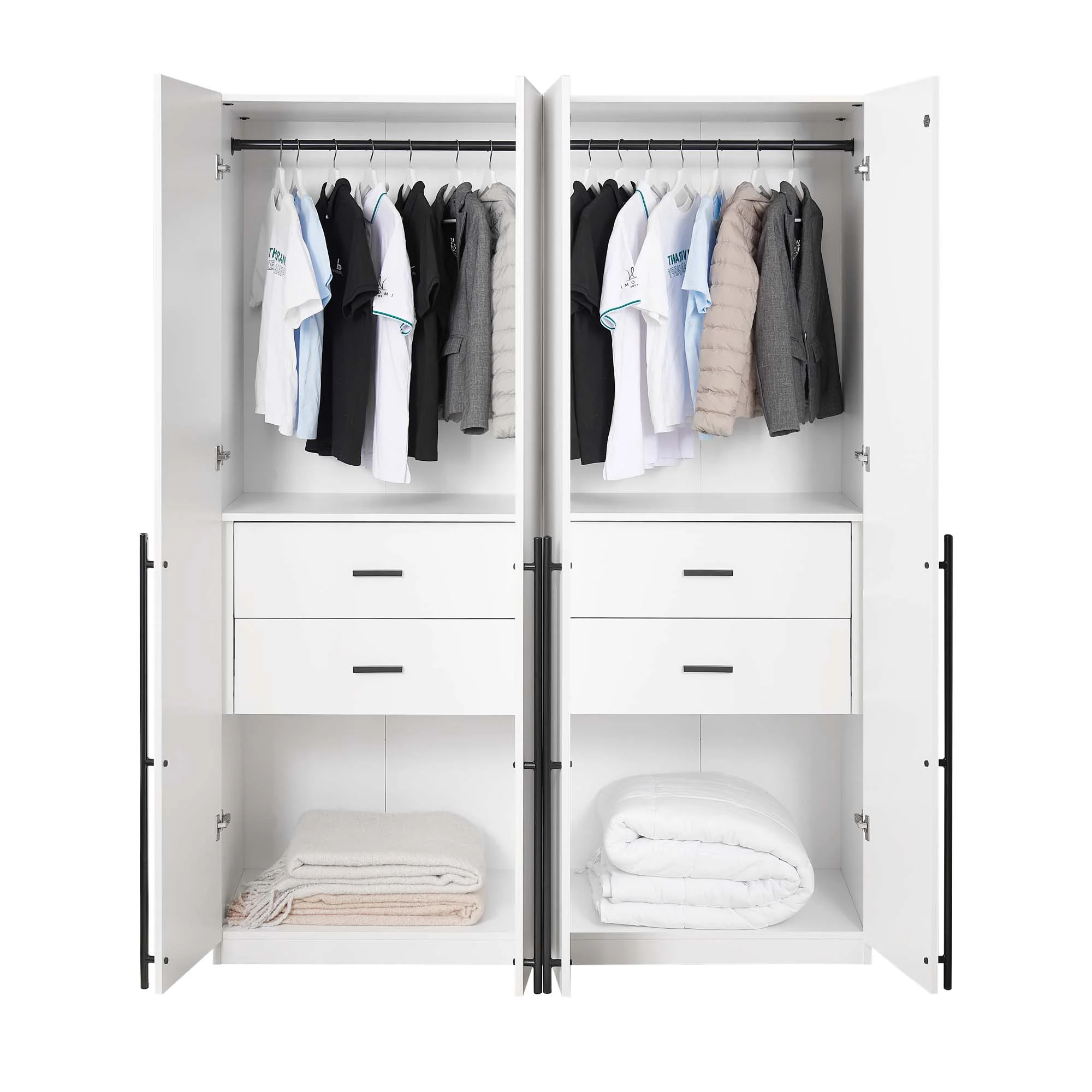 Lee Wardrobe Closet 2.0 in White (set of 2) - Image 6