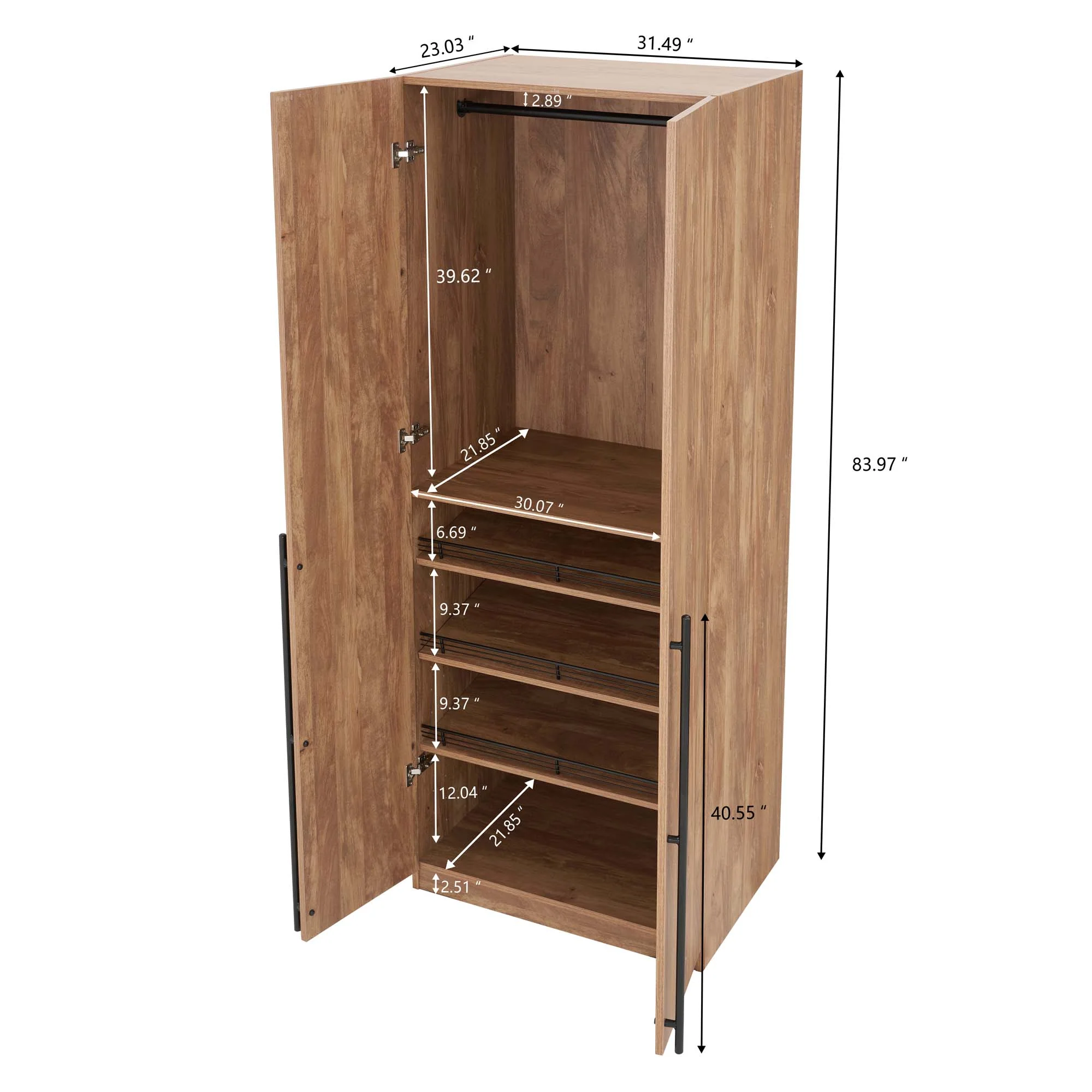 Lee Wardrobe Closet 3.0 in Golden Brown (set of 2) - Image 3