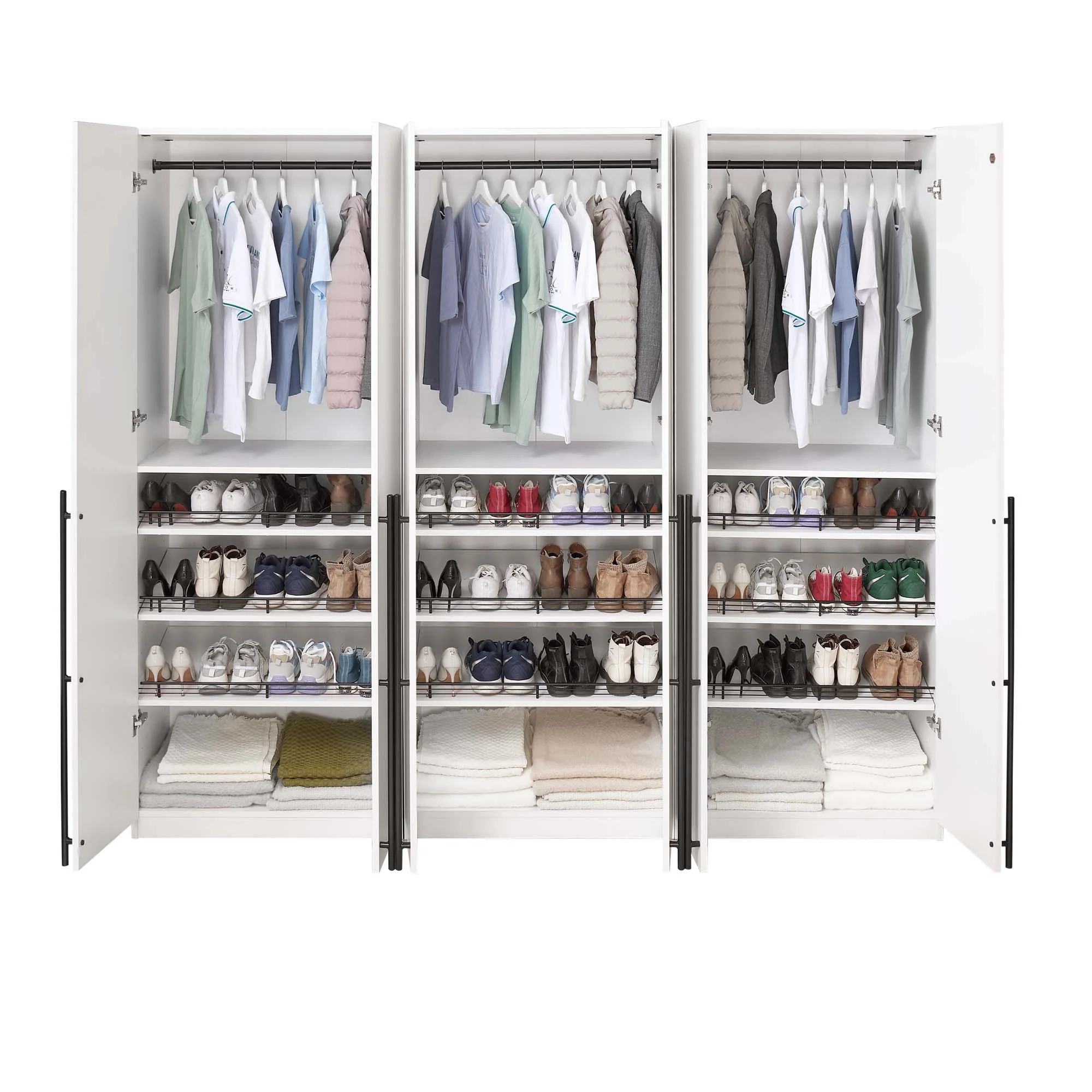 Lee Wardrobe Closet 3.0 in White (set of 3) - Image 6
