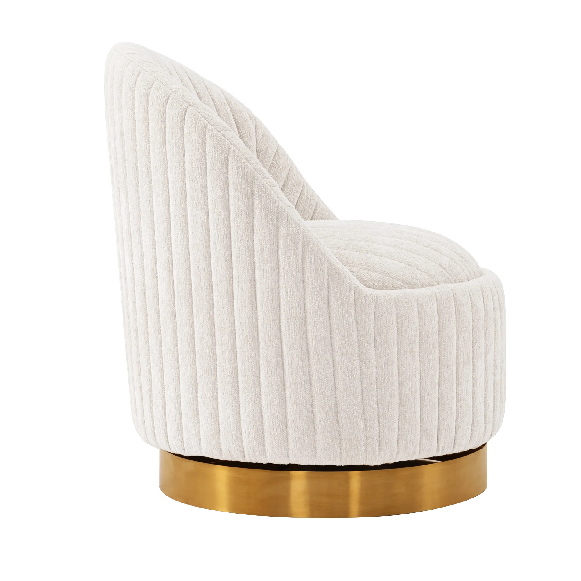 Leela Swivel Accent Chair in Cream (set of 2) - Image 5