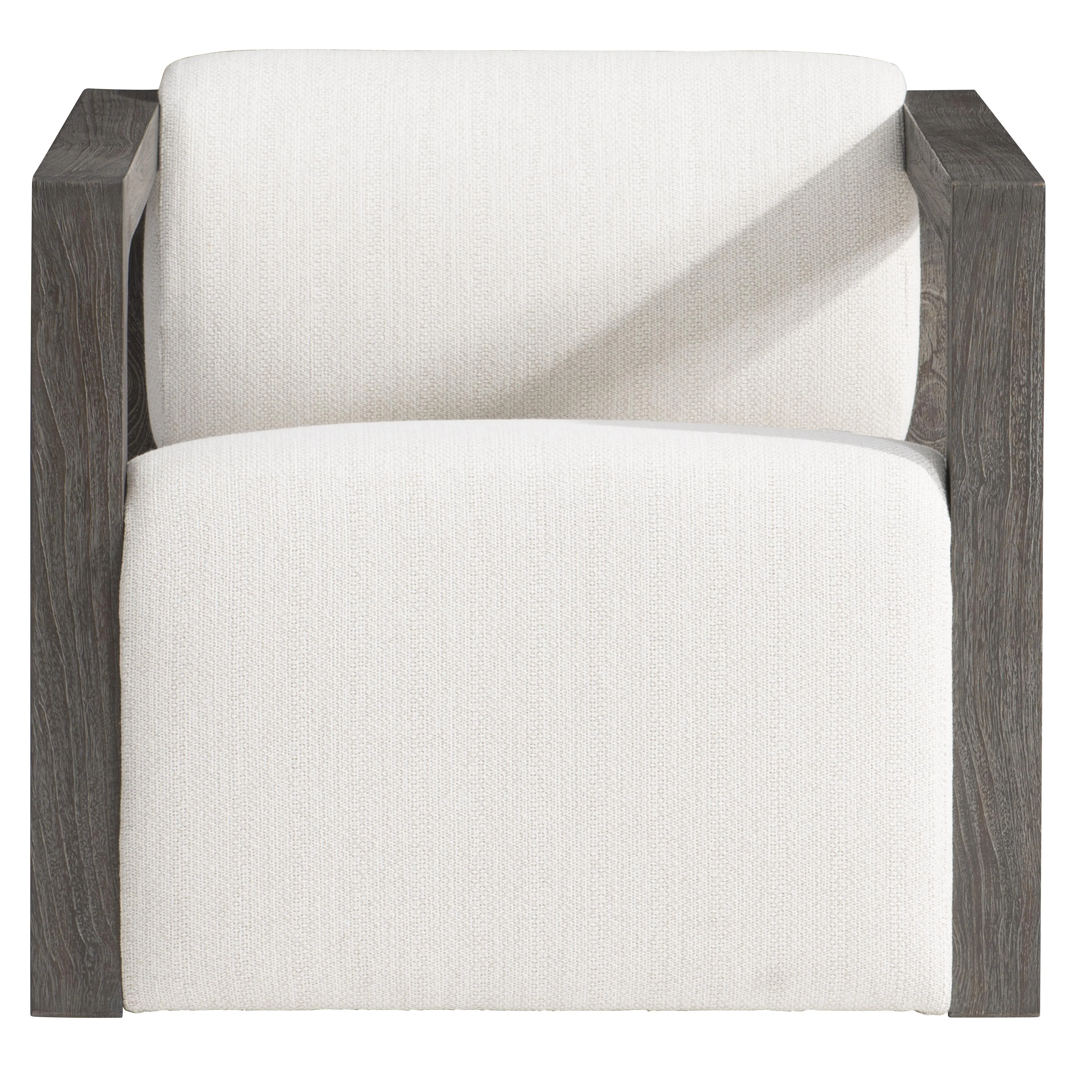 Leilani White/Cream/Smoked Truffle Outdoor Swivel Chair - Image 3