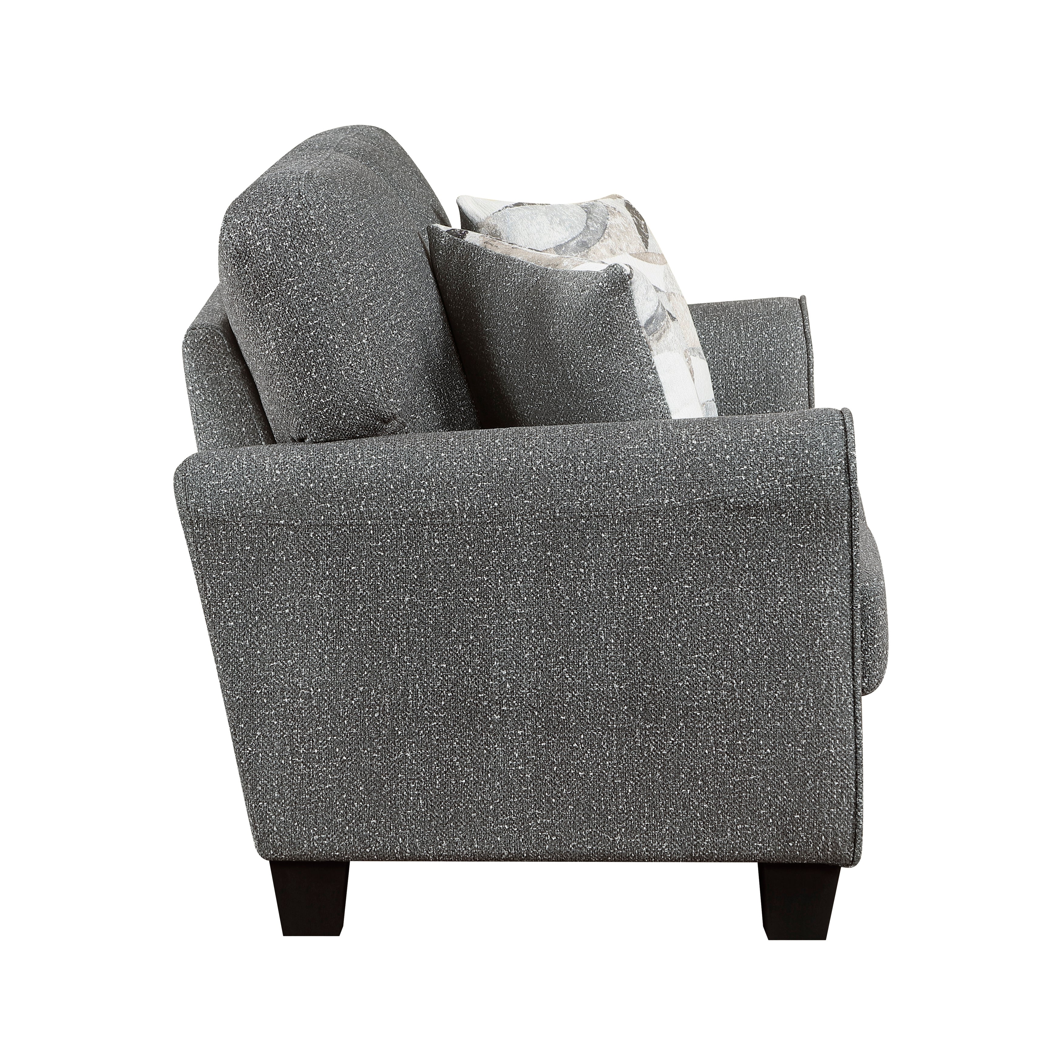 Lemond Charcoal Gray Loveseat - Image 3
