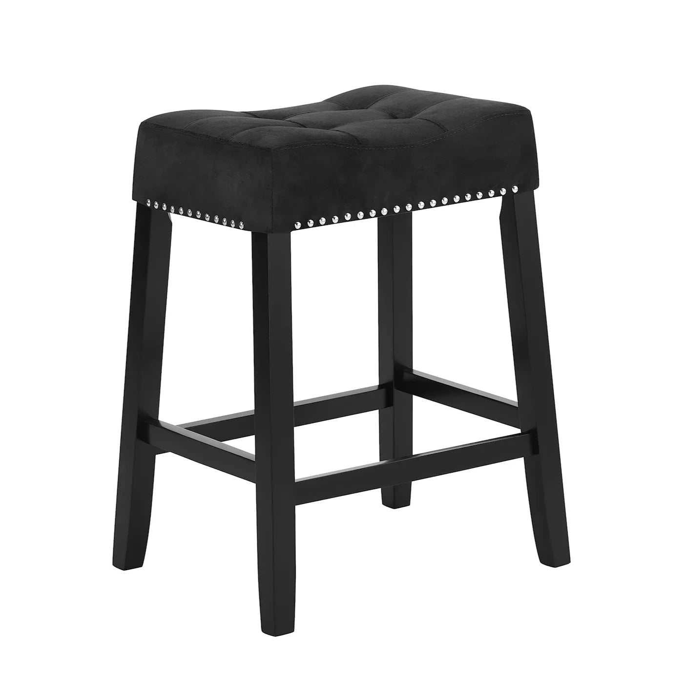 Lennon Black Saddle Counter Stool (Set of 2) - Image 5