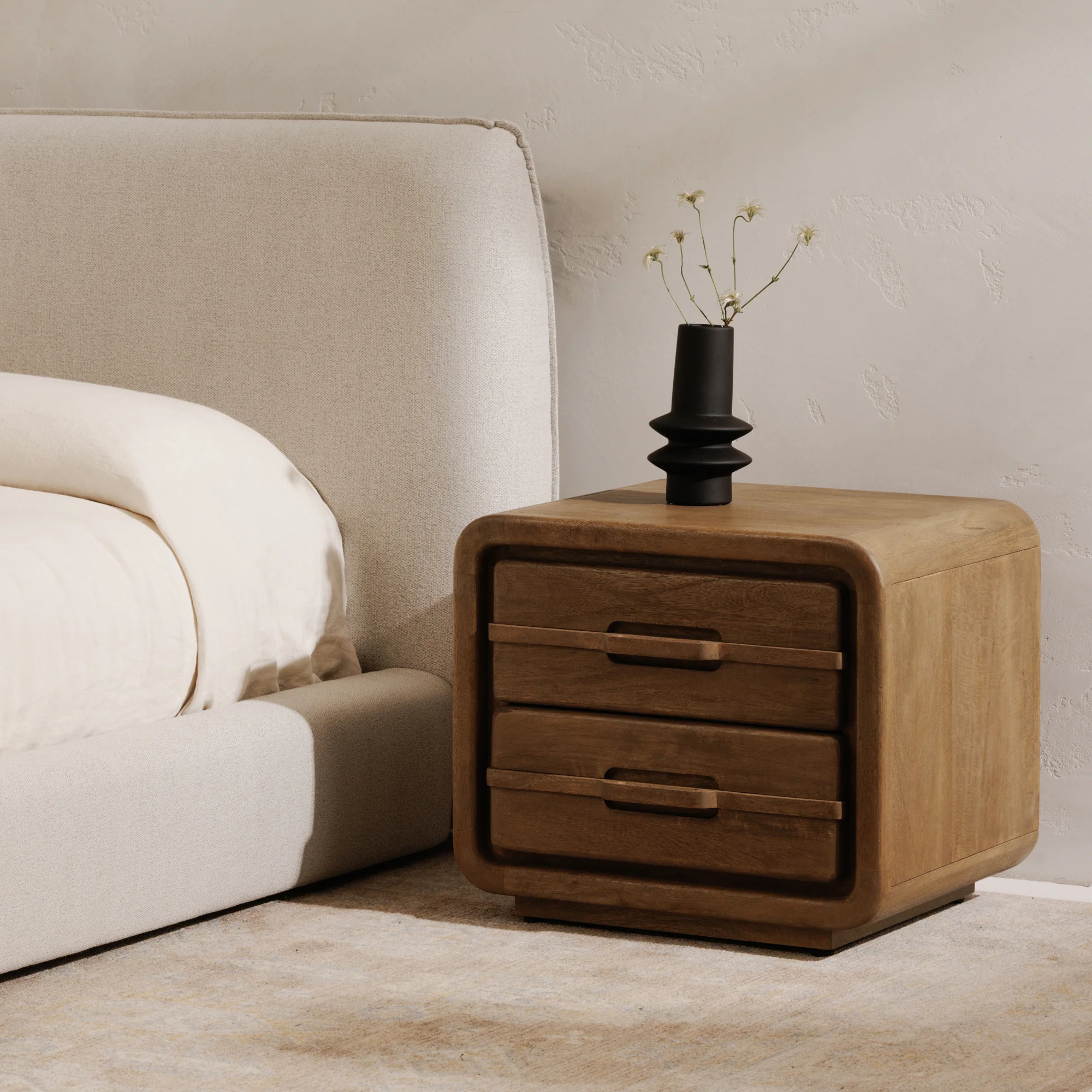 Lennon Vintage Brown Nightstand - Image 14