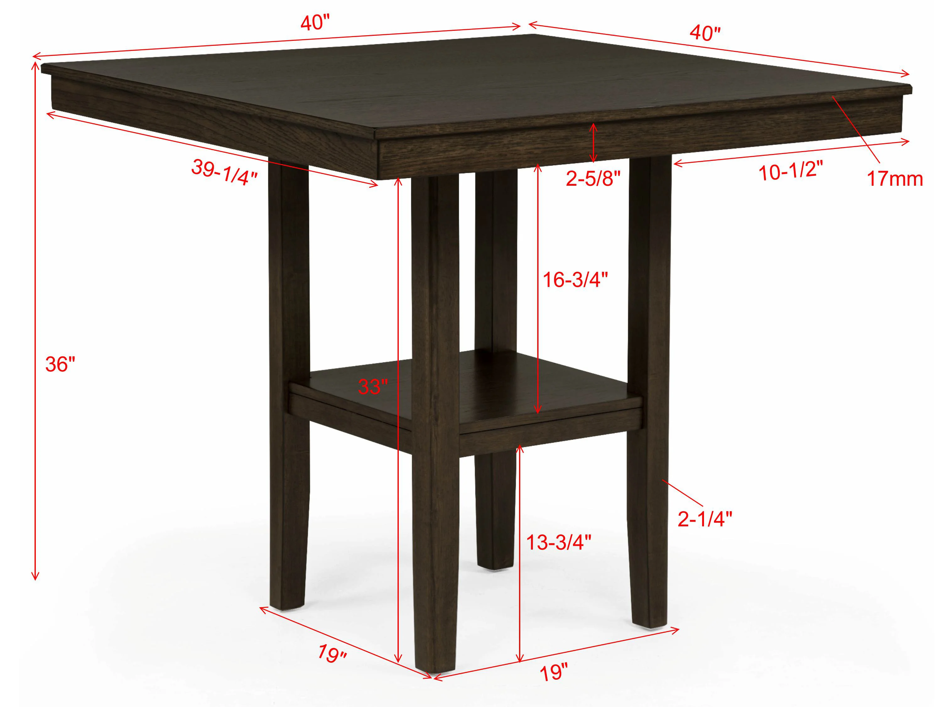 Lester Brown 5-Piece Counter Height Dining Set - Image 4