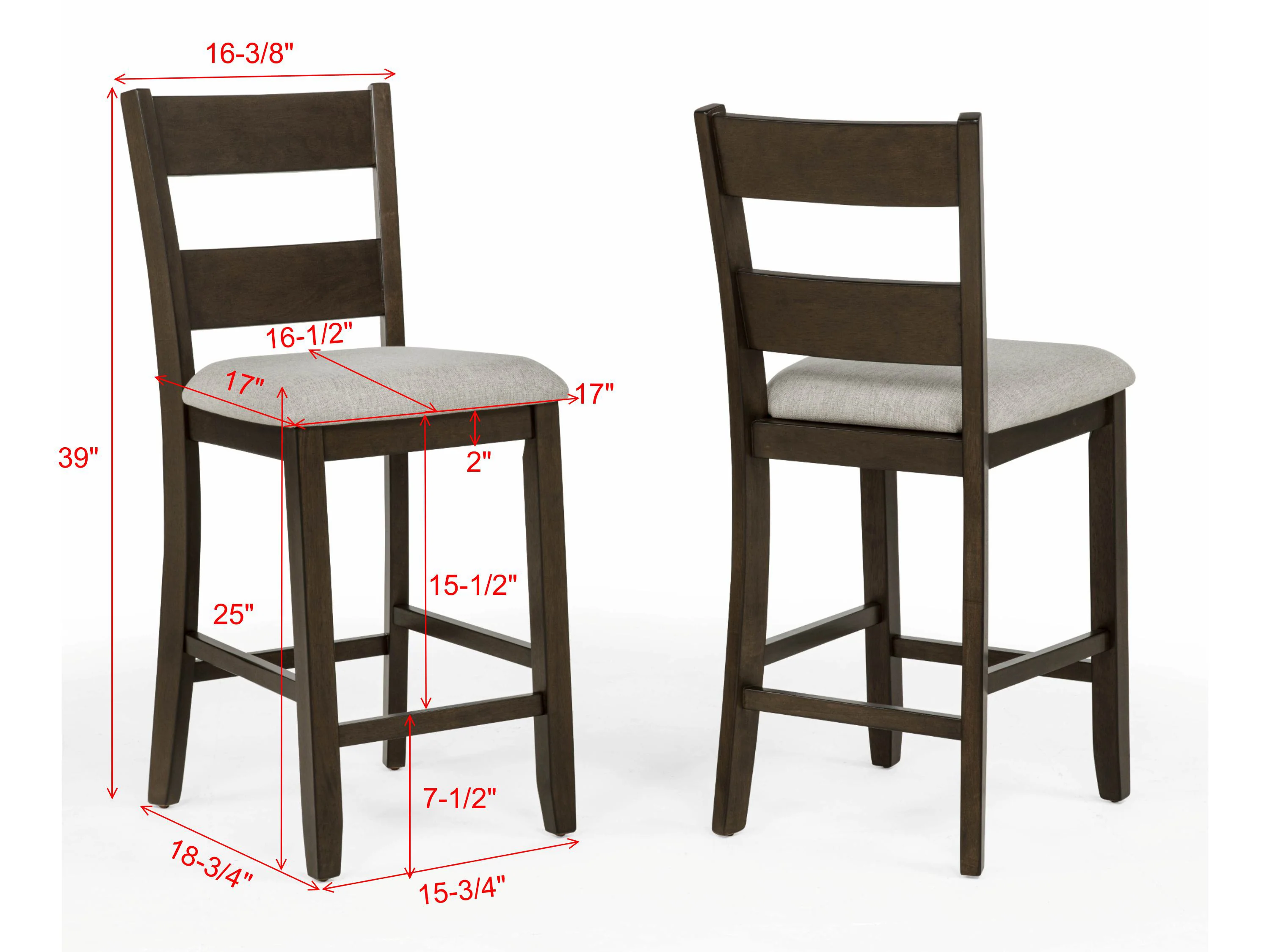Lester Brown 5-Piece Counter Height Dining Set - Image 7