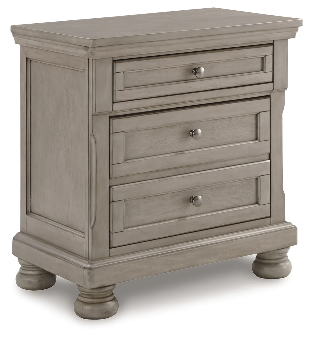 Lettner Light Gray King Panel Bed, Chest and 2 Nightstands (Online Special Price) - Image 5