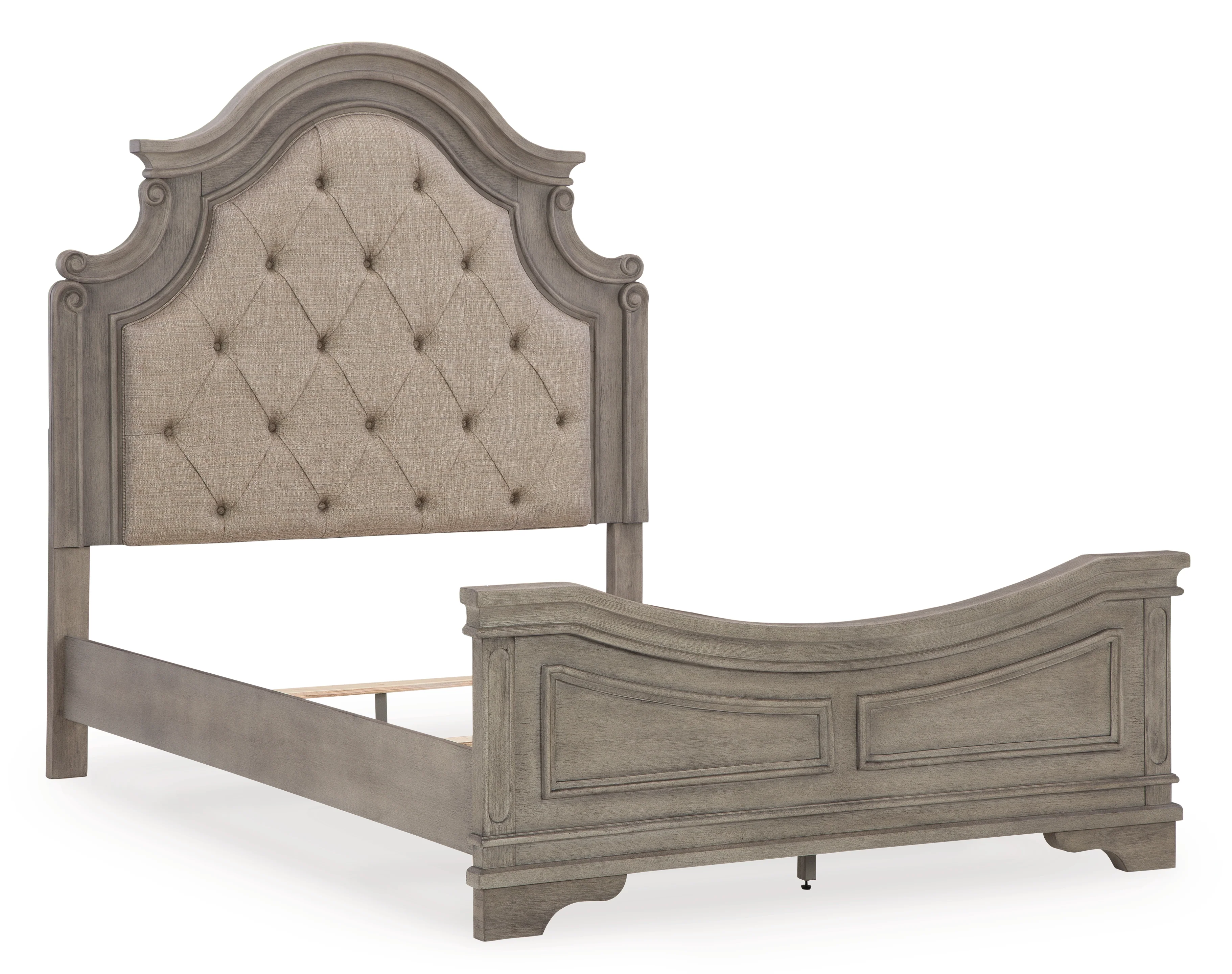 Lettner Light Gray Queen Panel Bedroom Set with Dresser and Mirror - Image 4