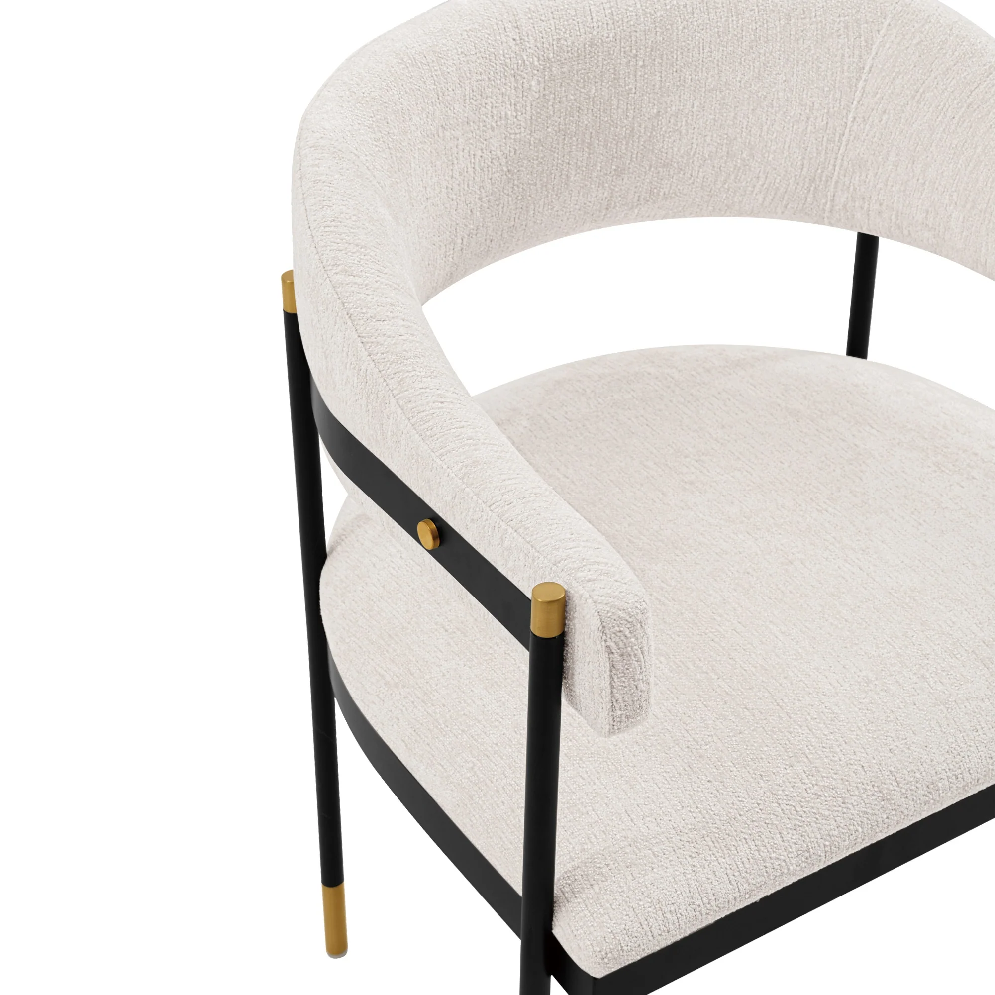 Lia Dining Armchair in Cream - Image 4