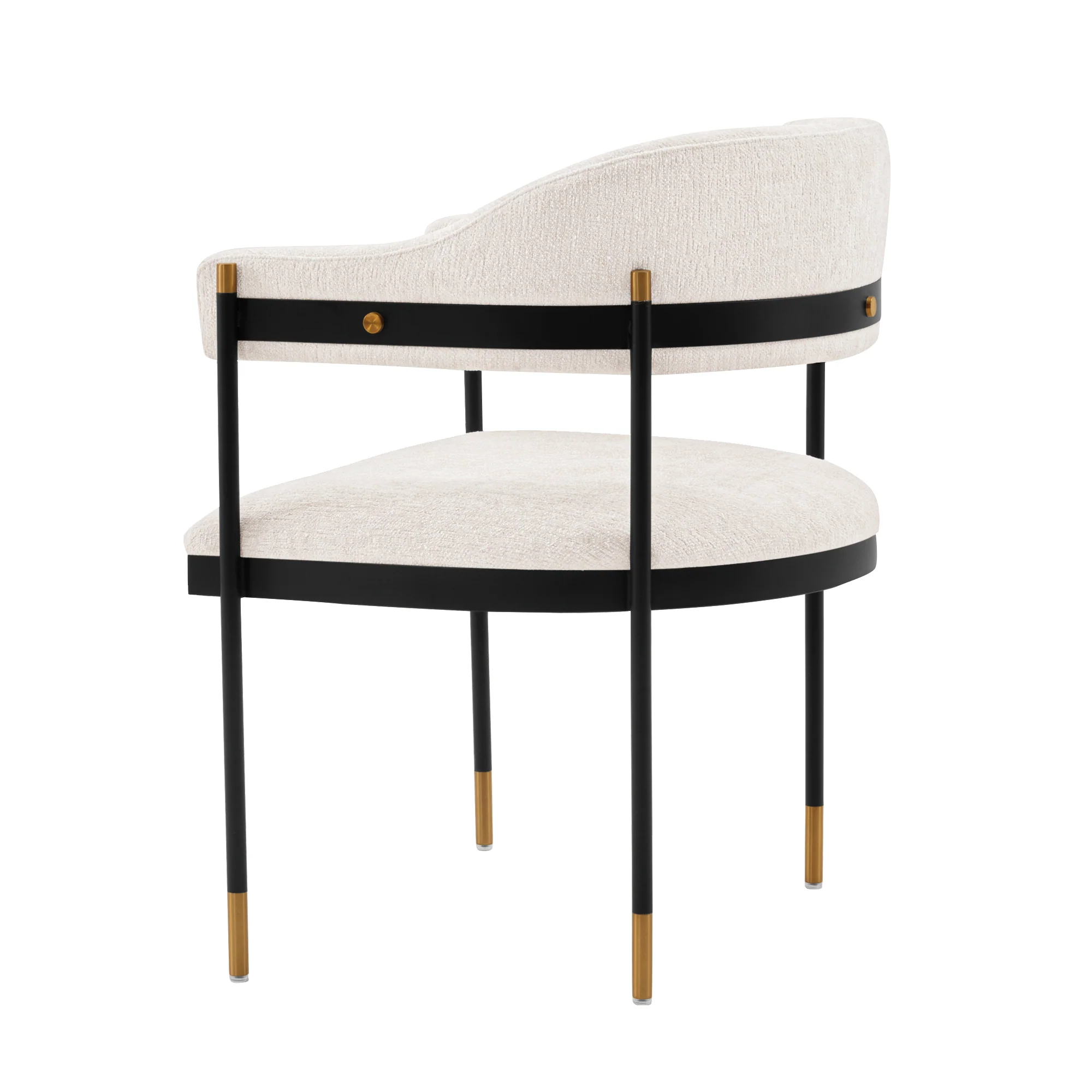 Lia Dining Armchair in Cream (Set of 2) - Image 7