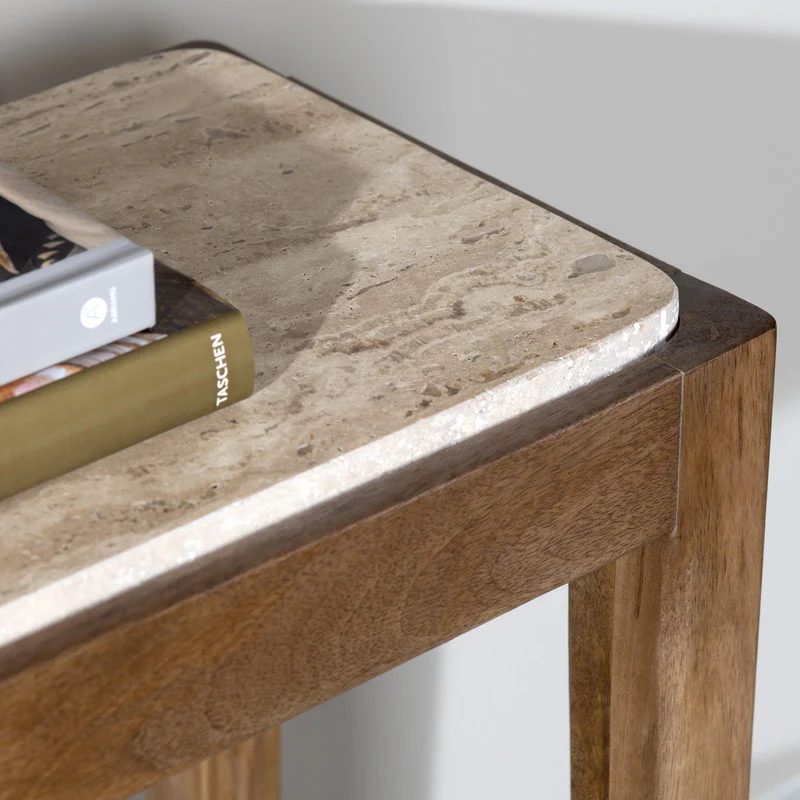 Liam Brown/Cream Console Table - Image 4