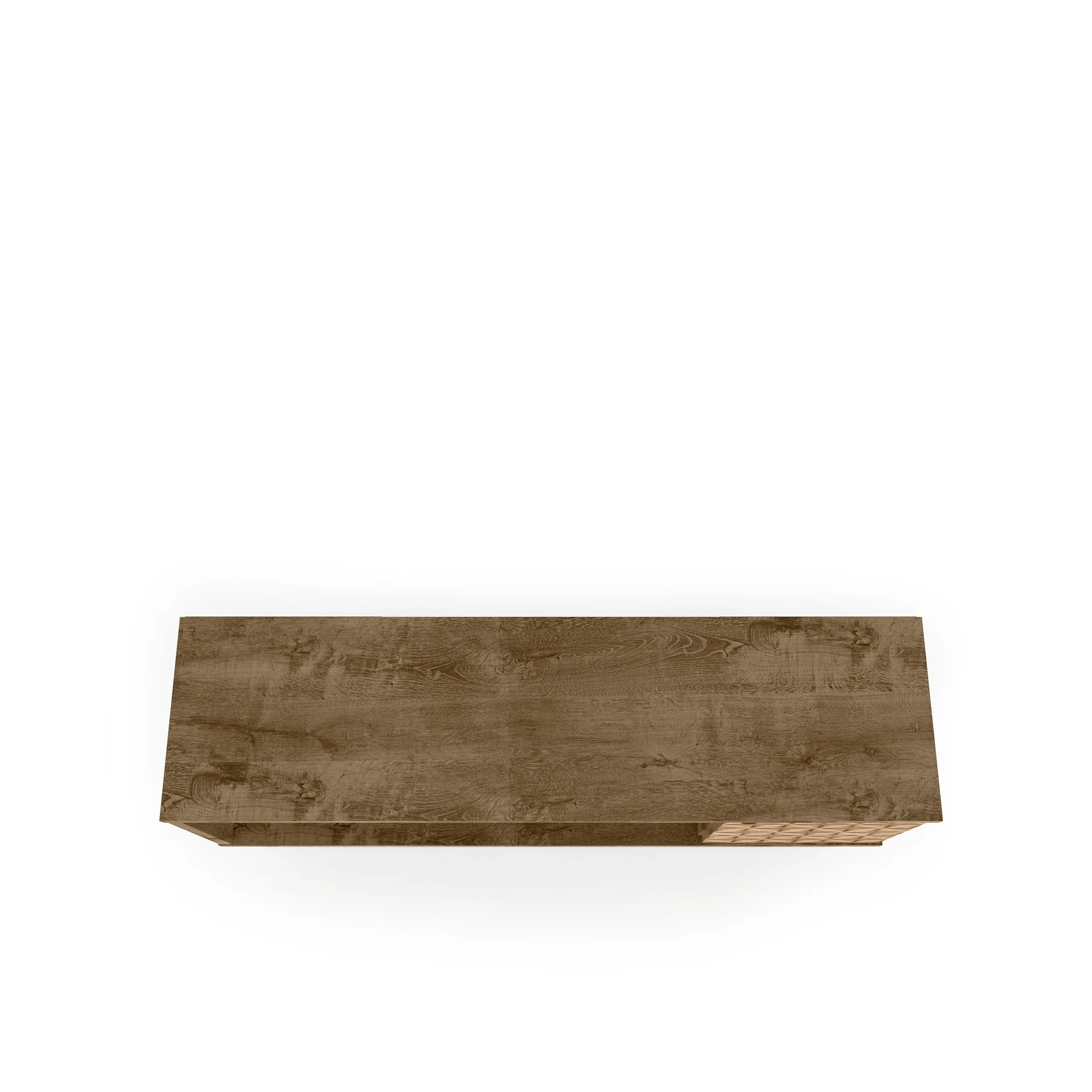 Liberty 53.14" Mid-Century Modern TV Stand in Rustic Brown and 3D Brown Prints - Image 7