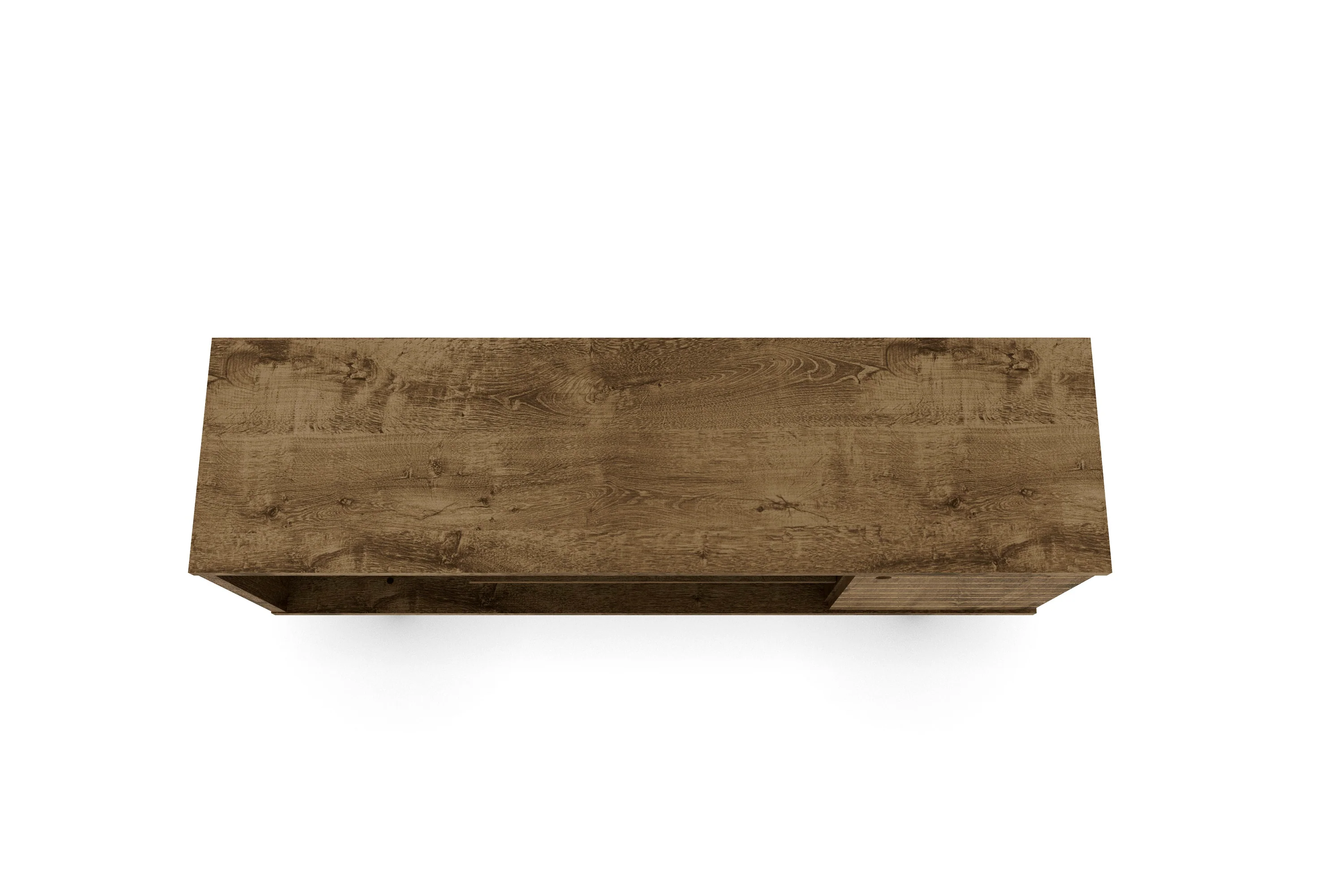 Liberty 53.14" Mid-Century Modern TV Stand in Rustic Brown - Image 7