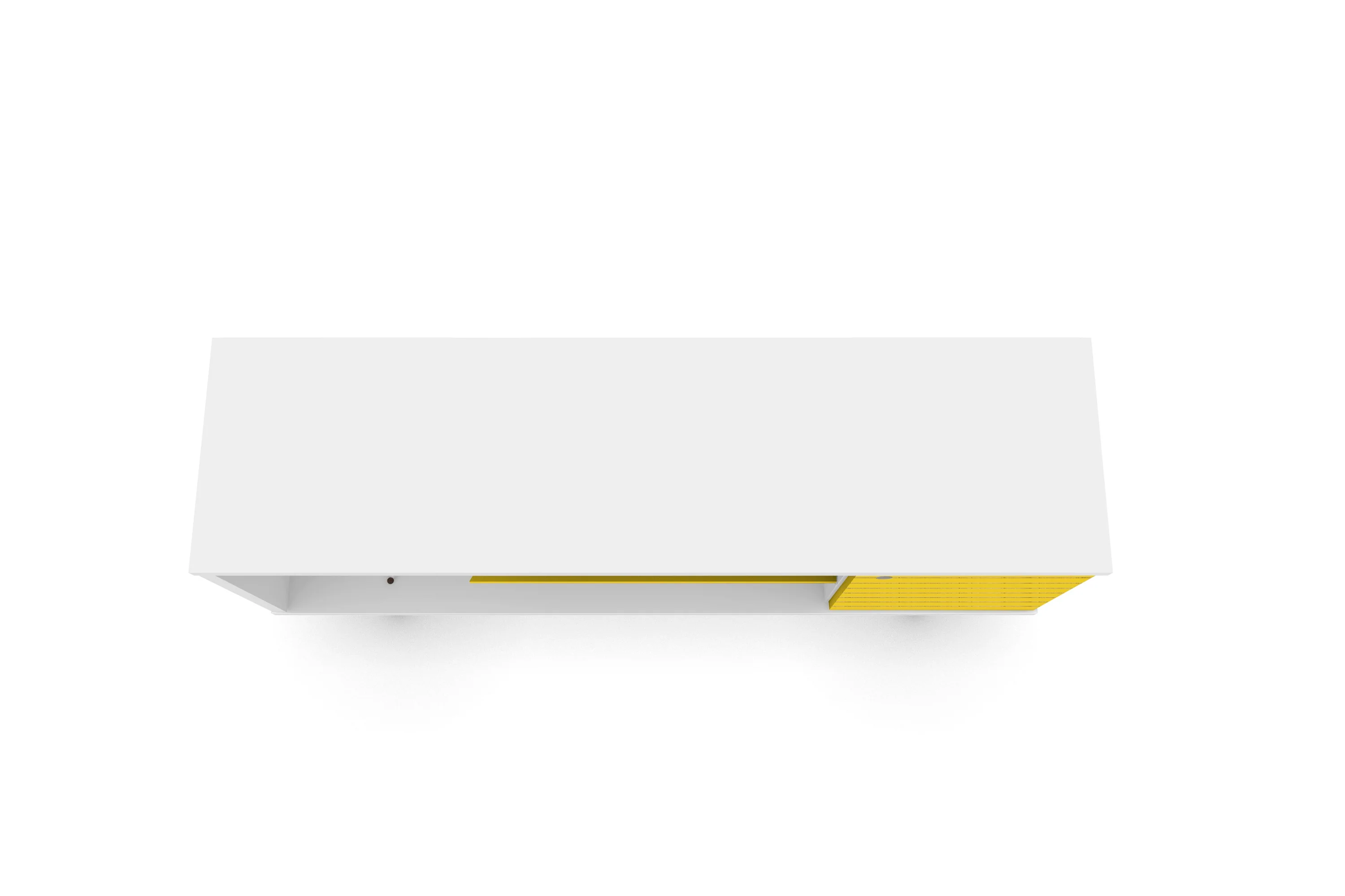 Liberty 53.14" Mid-Century Modern TV Stand in White and Yellow - Image 7