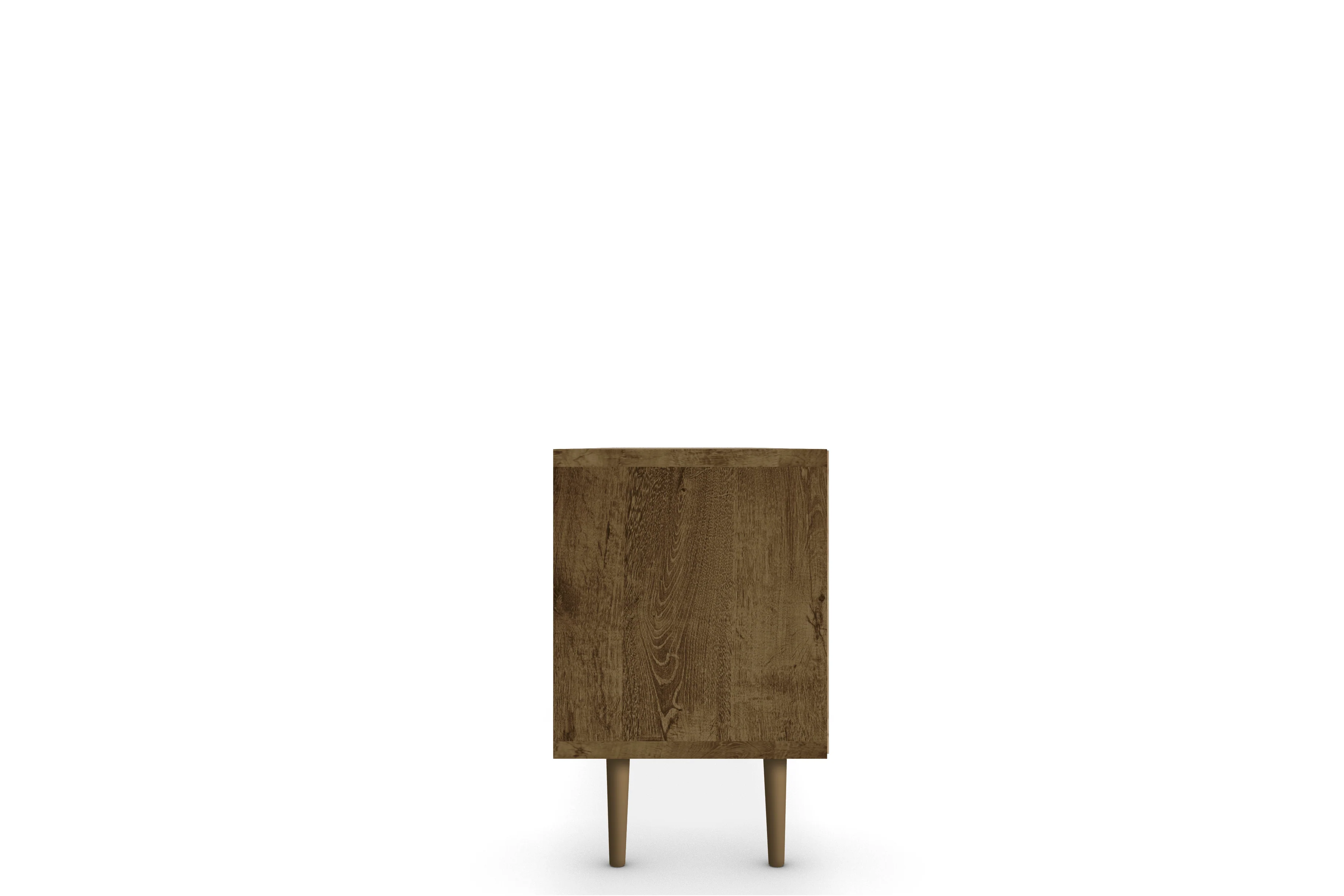 Liberty 70.86" Mid-Century Modern TV Stand in Rustic Brown and 3D Brown Prints - Image 6