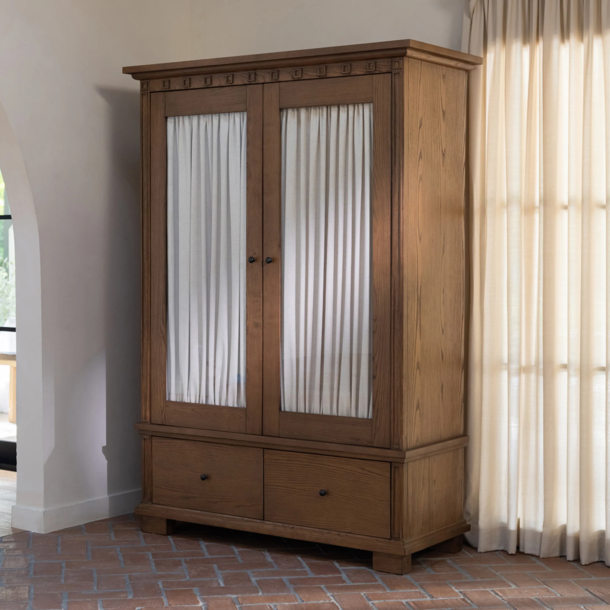 Lillian Brown Tall Cabinet - Image 12
