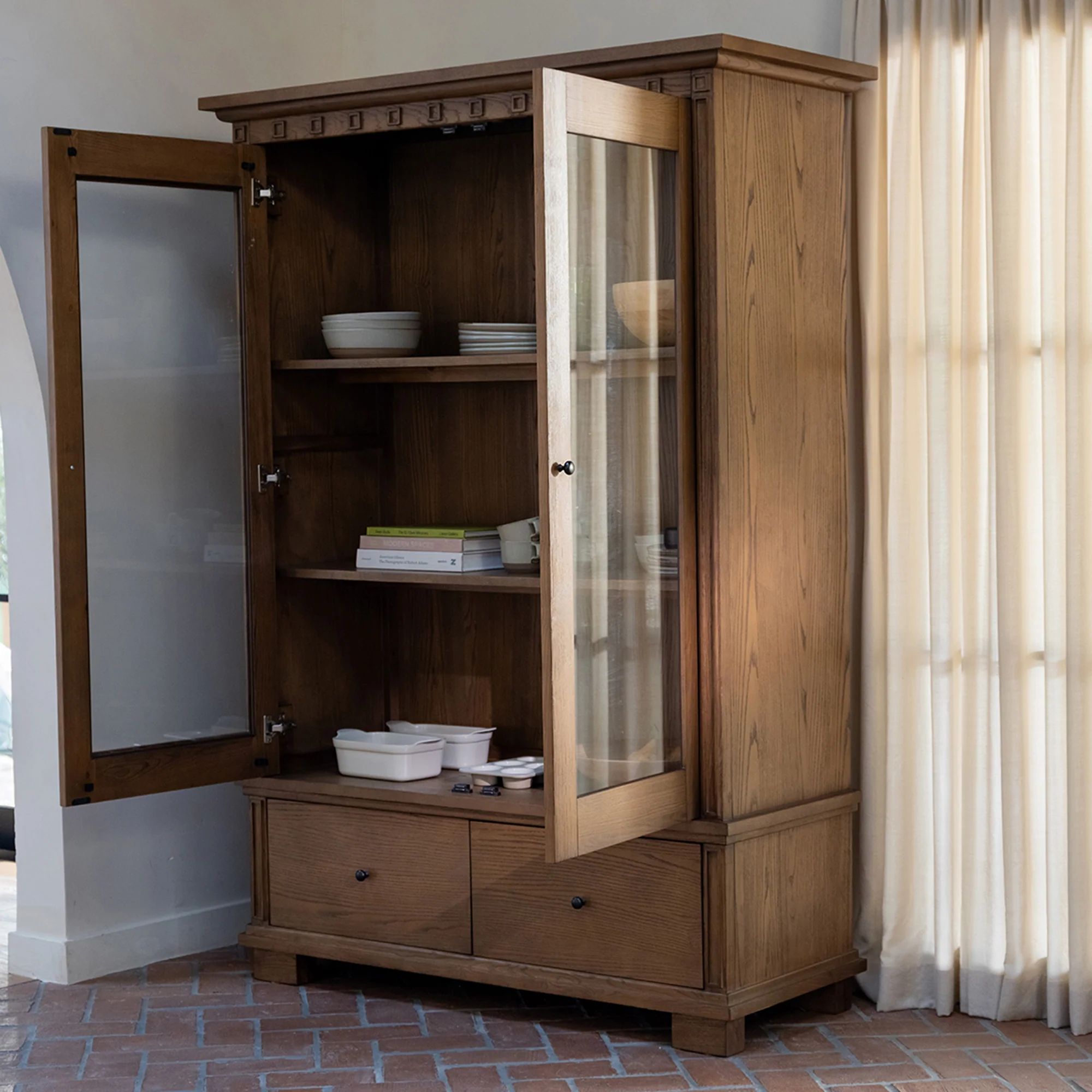 Lillian Brown Tall Cabinet - Image 14