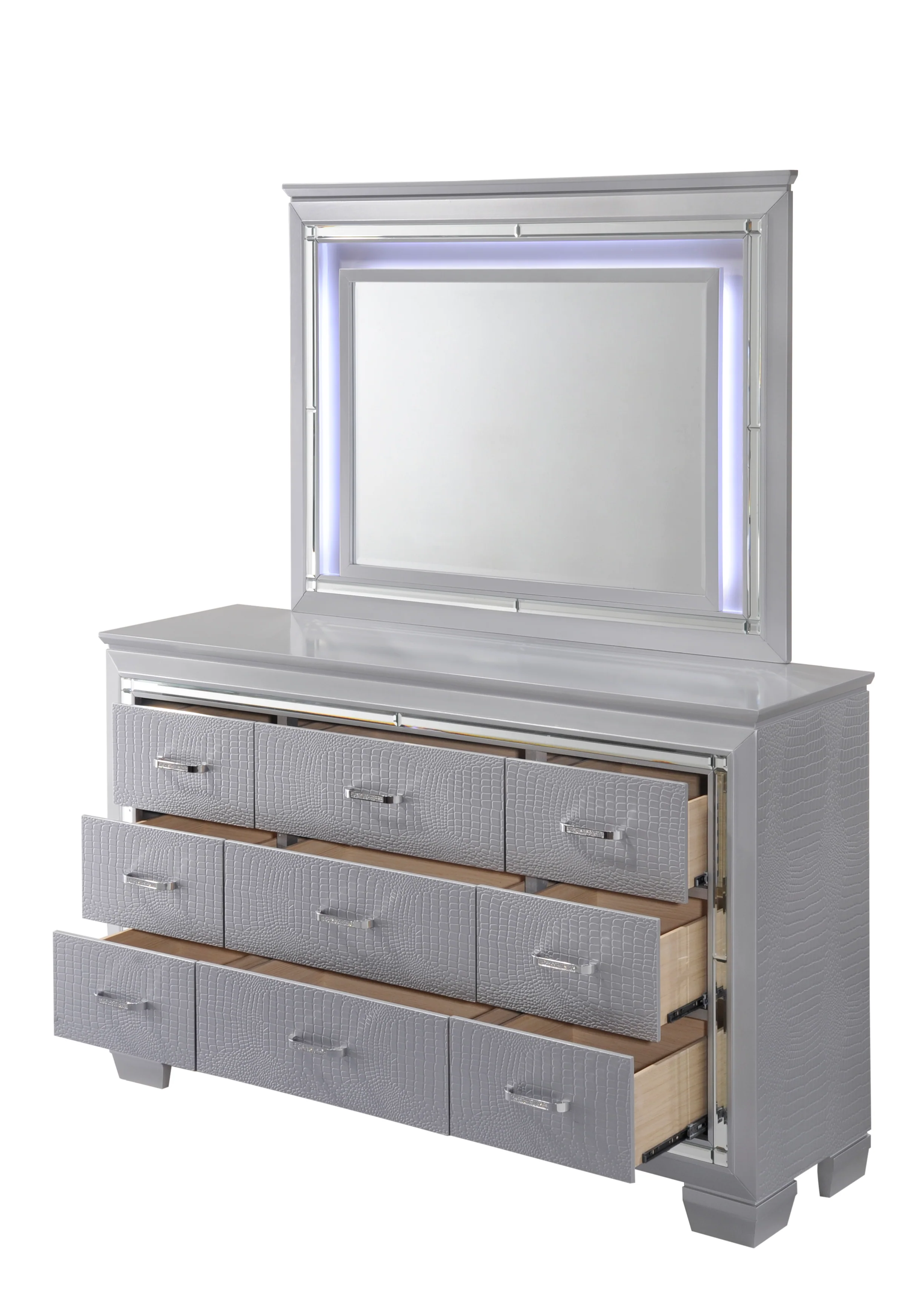 Lillian Silver LED Panel Bedroom Set - Image 18