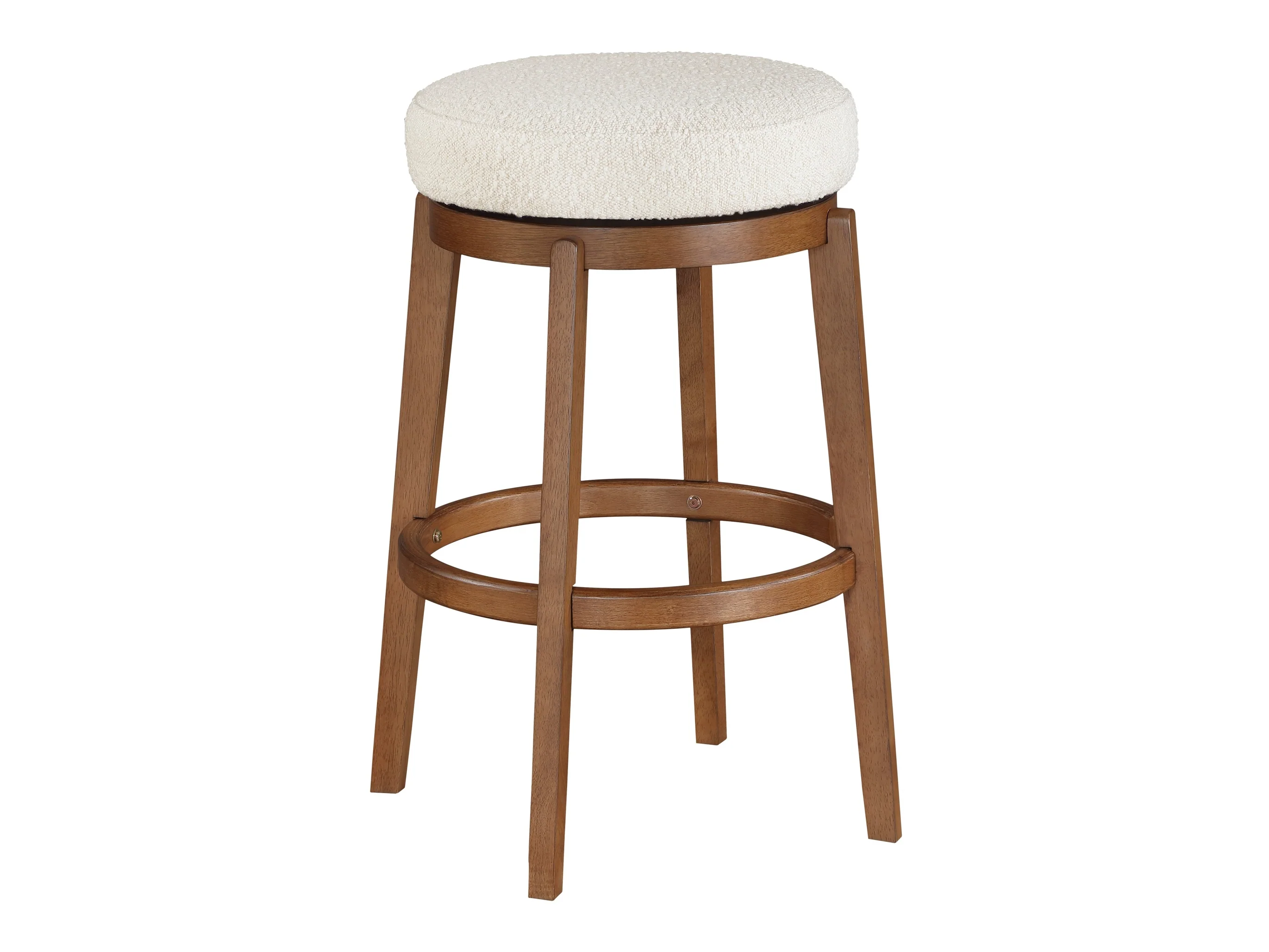 Lily Brown/White Swivel Pub Height Stool - Image 2